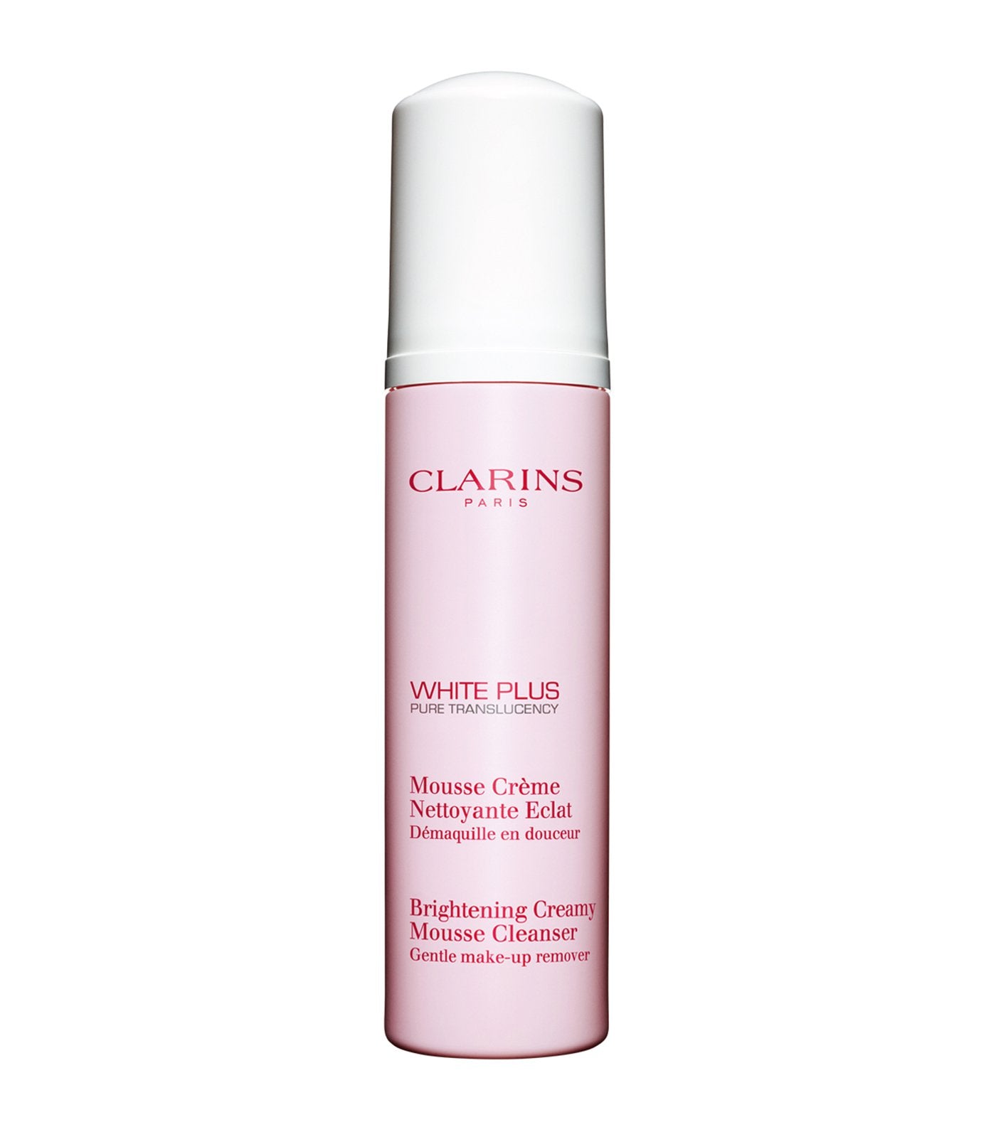 clarins white plus pure transparency brightening creamy mousse cleanser