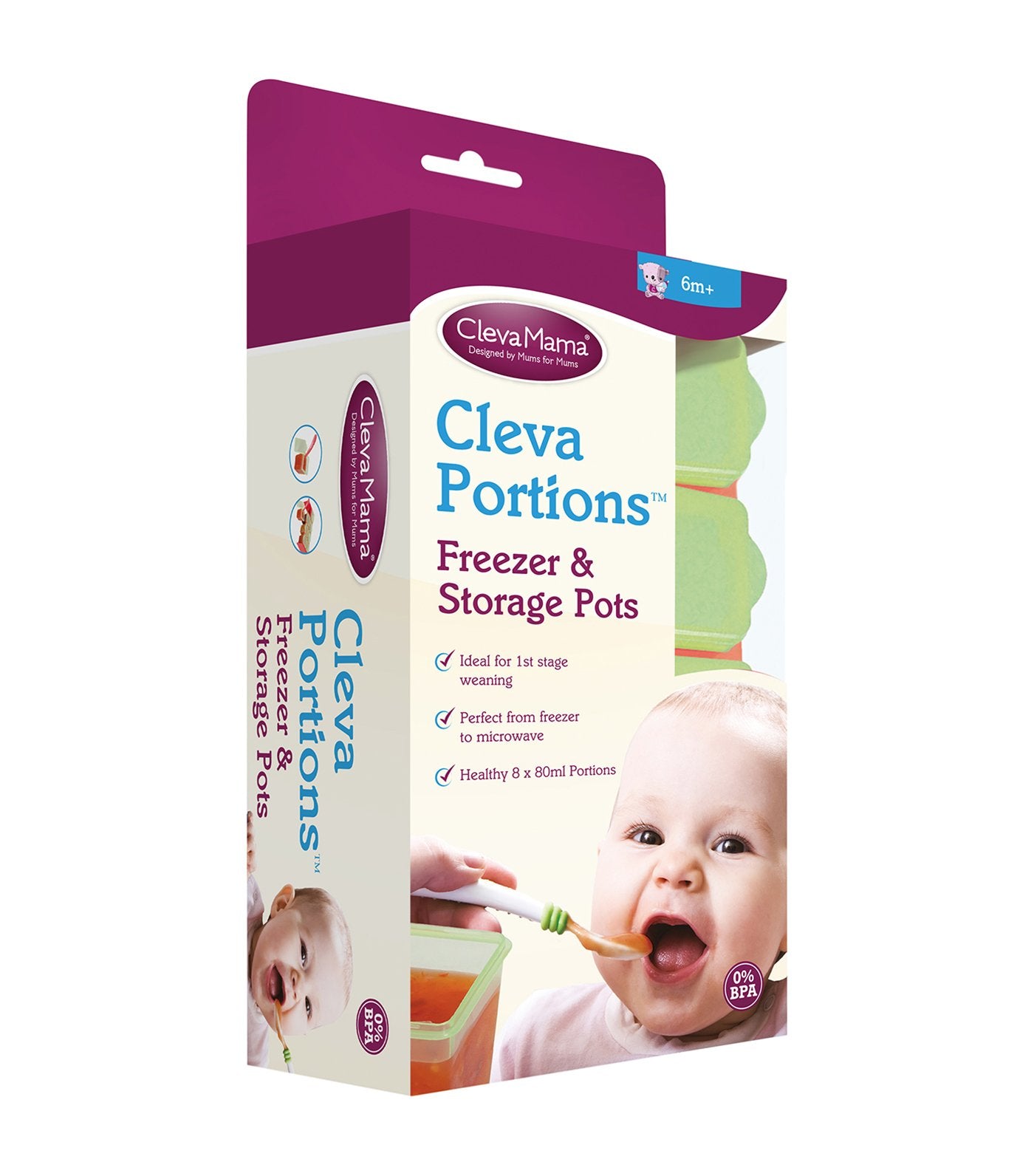 clevamama® clevaportions™ freezer & storage pots