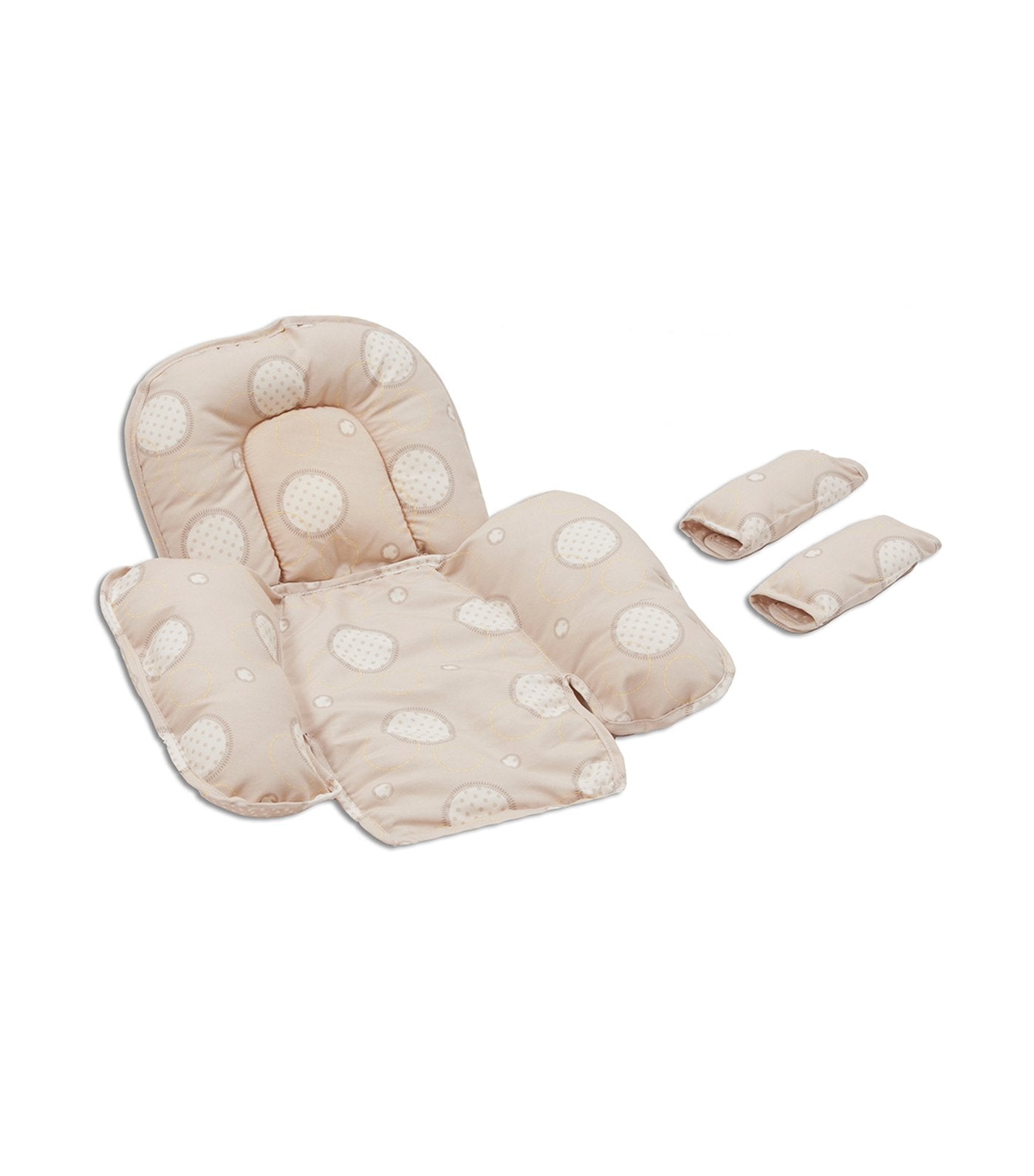 clevamama cream car seat support with two strap covers