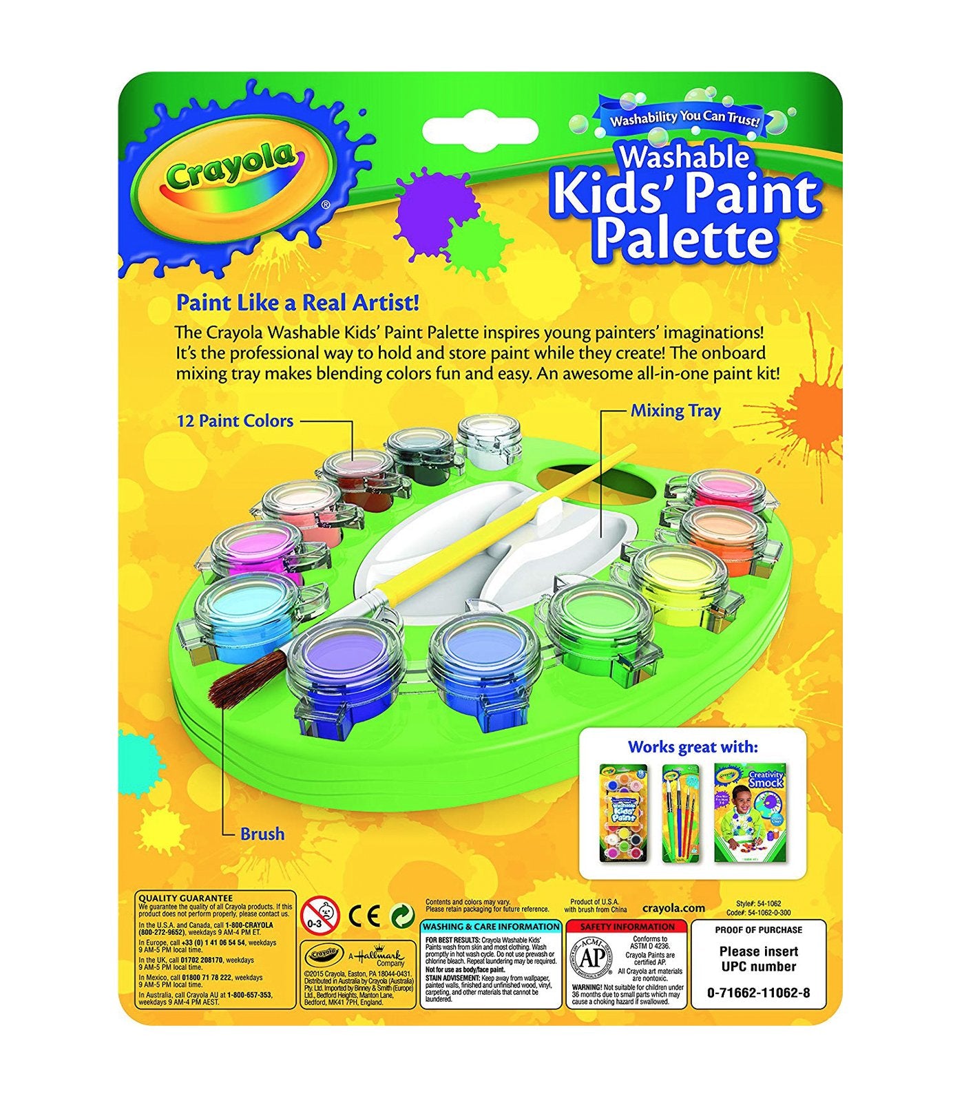 crayola washable kids paint palette