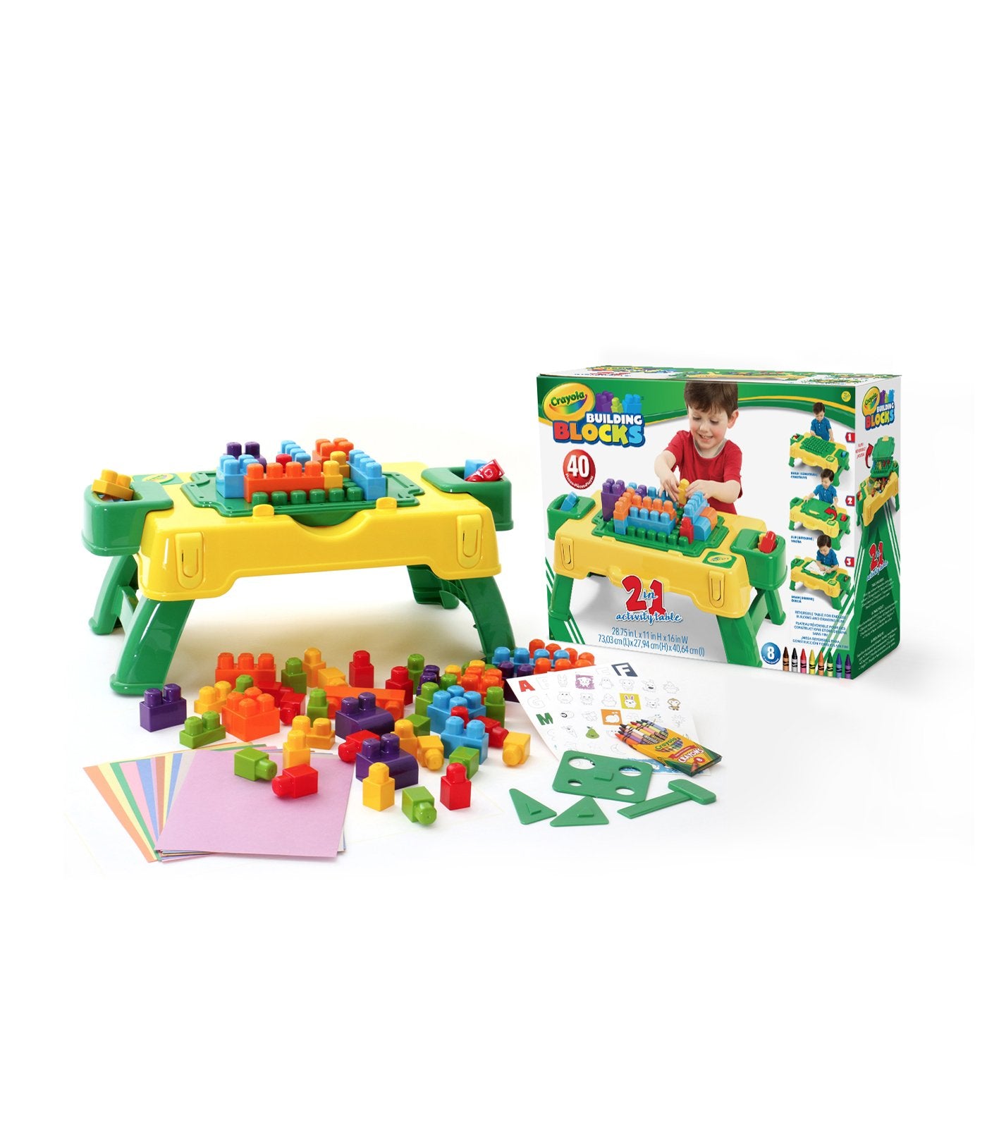 crayola build and draw activity table (40-piece)