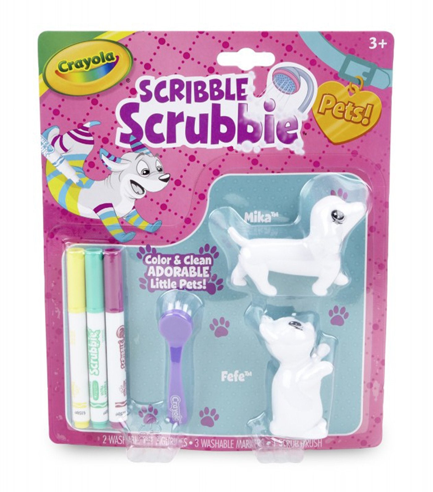 crayola scribble scrubbie pets cat dog