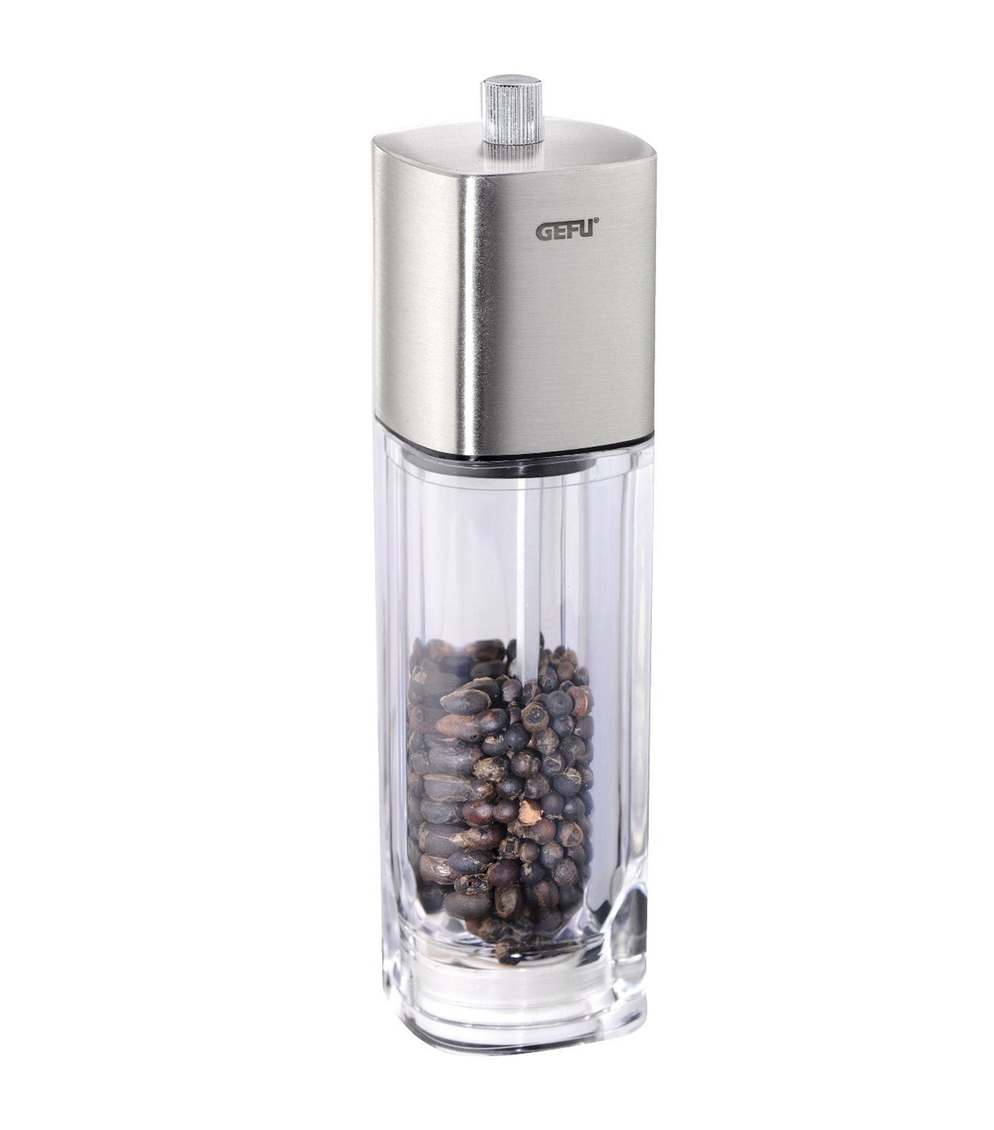 gefu two-piece dueto salt and pepper mill set