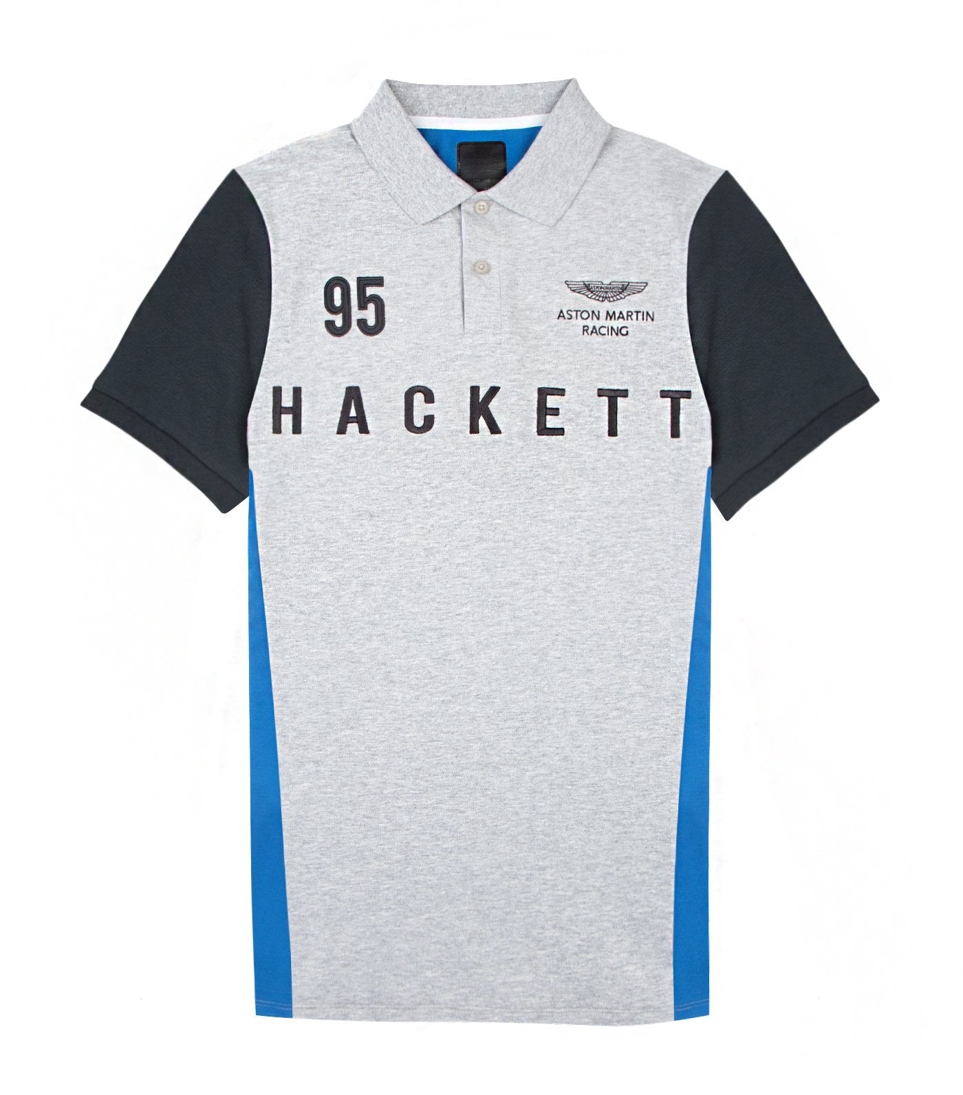 hackett aston martin racing hackett logo multicolored polo shirt gray