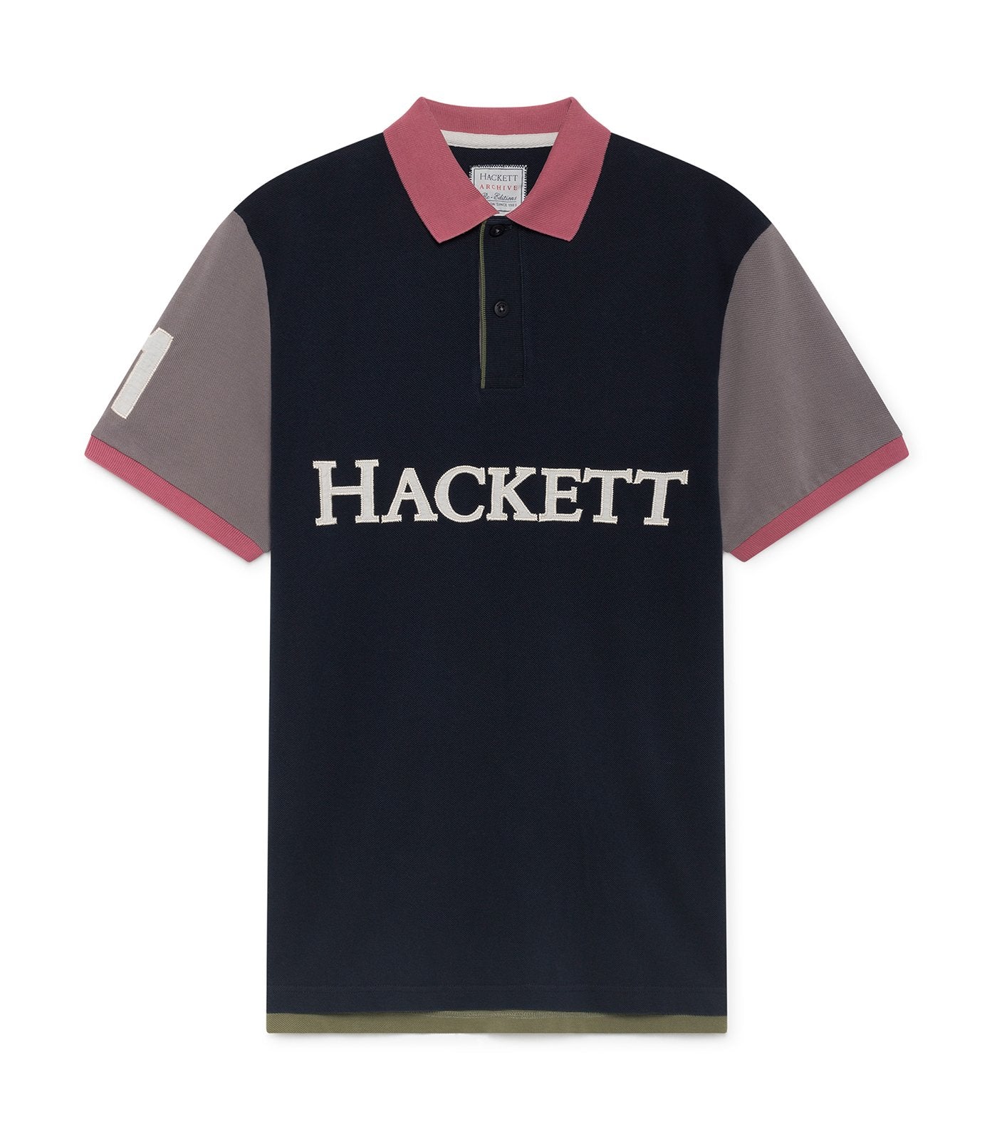 hackett logo print multicolored polo shirt