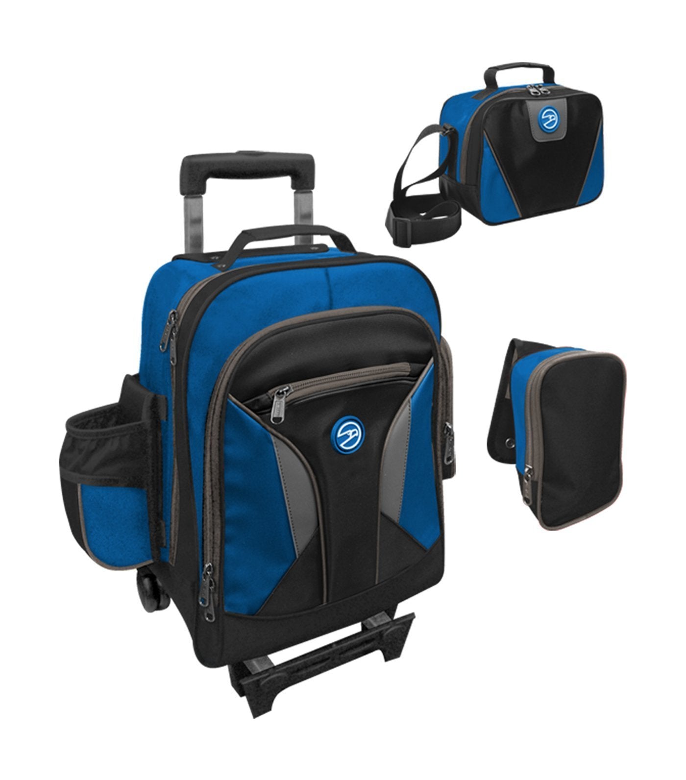 hawk royal blue and black upright trolley bag