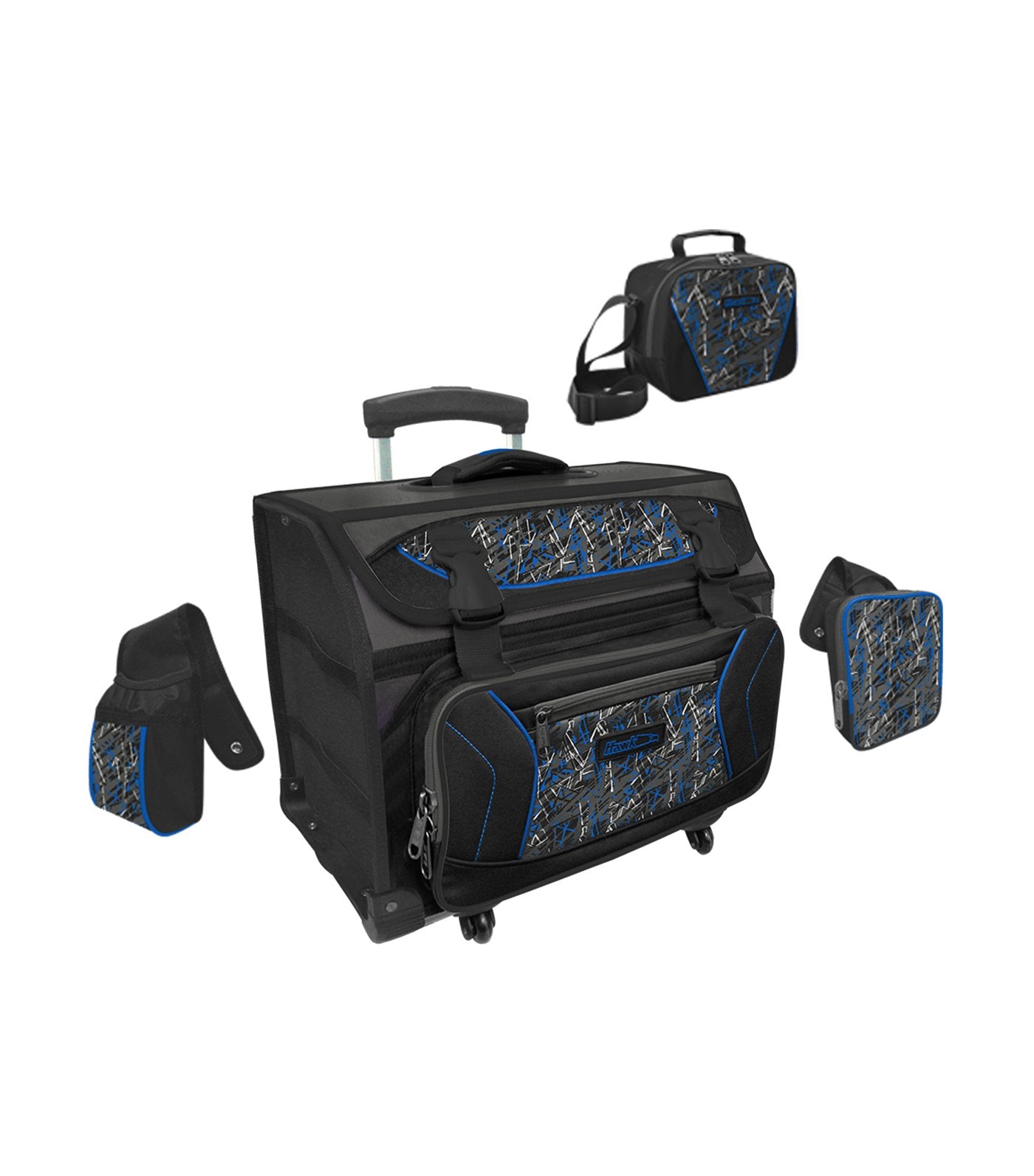 hawk royal blue house type trolley bag