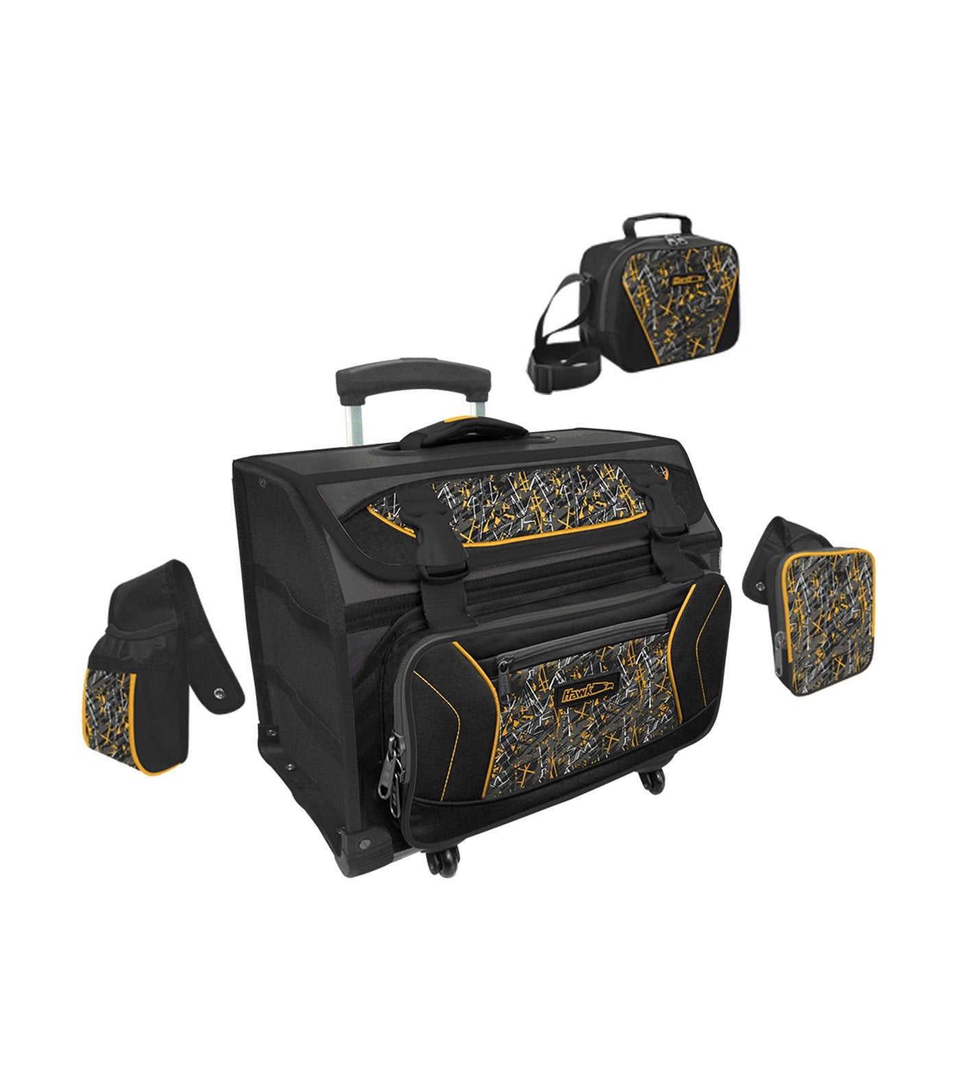 hawk yellow house type trolley bag