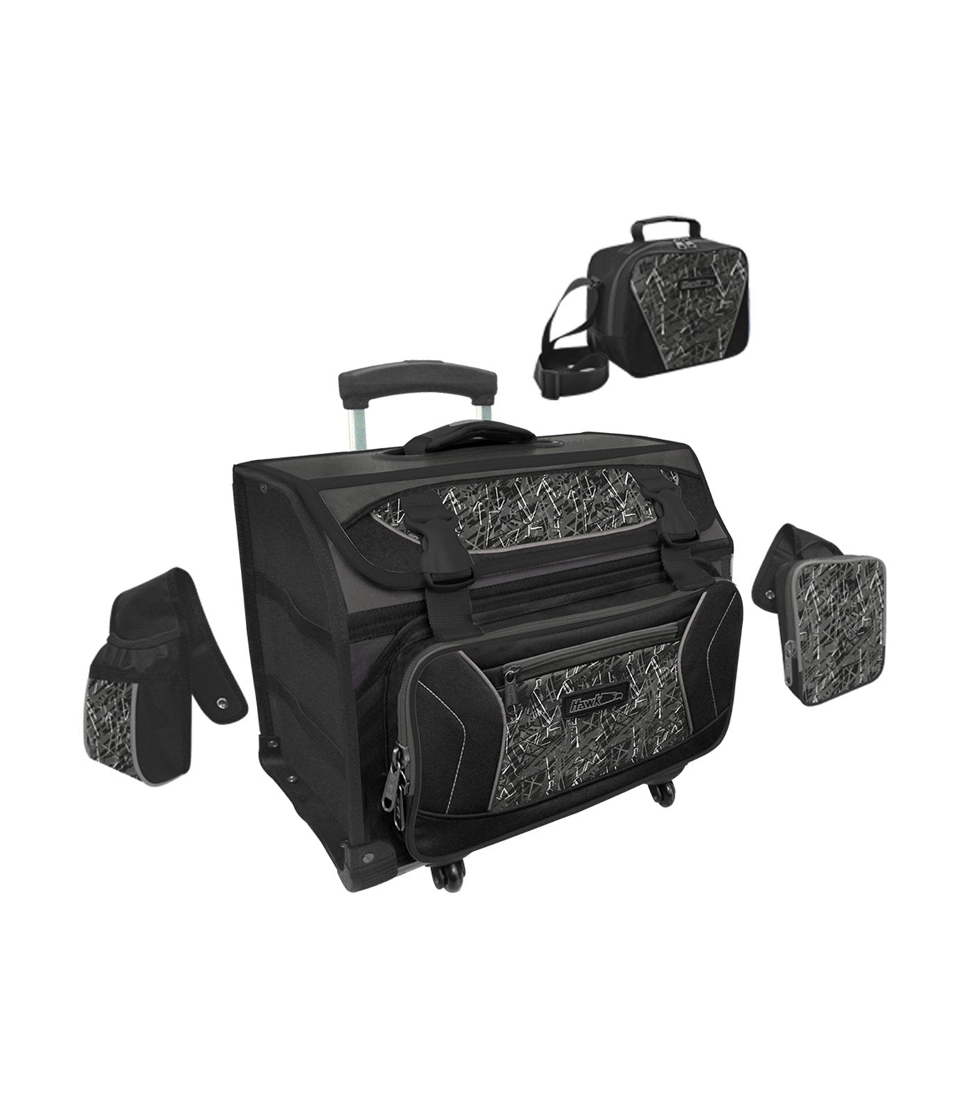 hawk black house type trolley bag