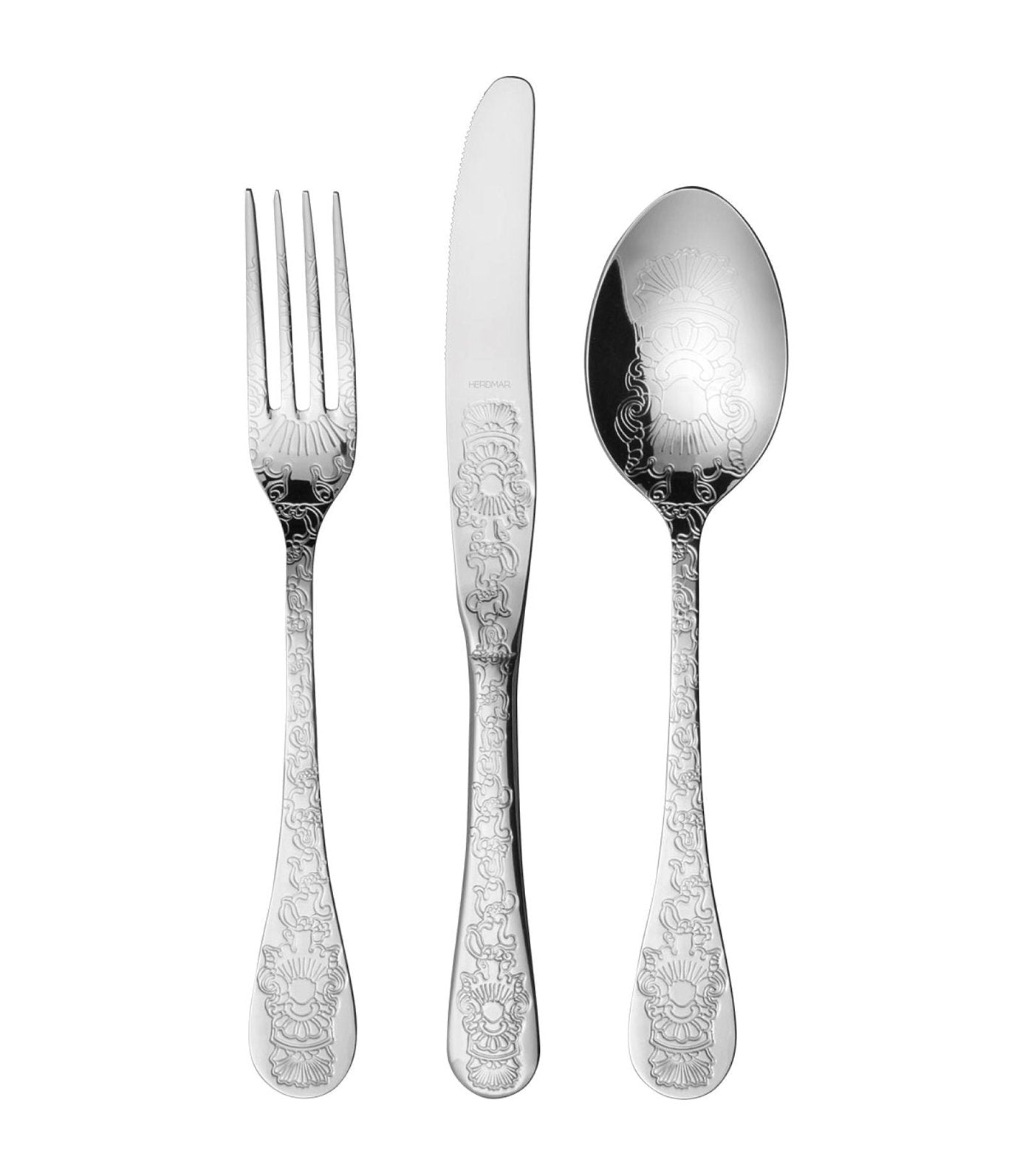 herdmar santamarta 24-piece flatware set with wood canteen