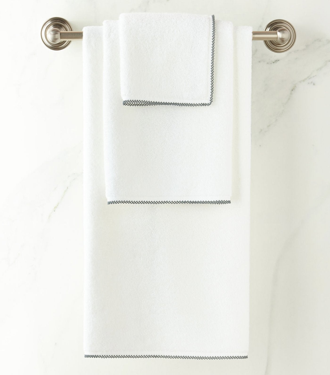 kassatex picot grey hand towel