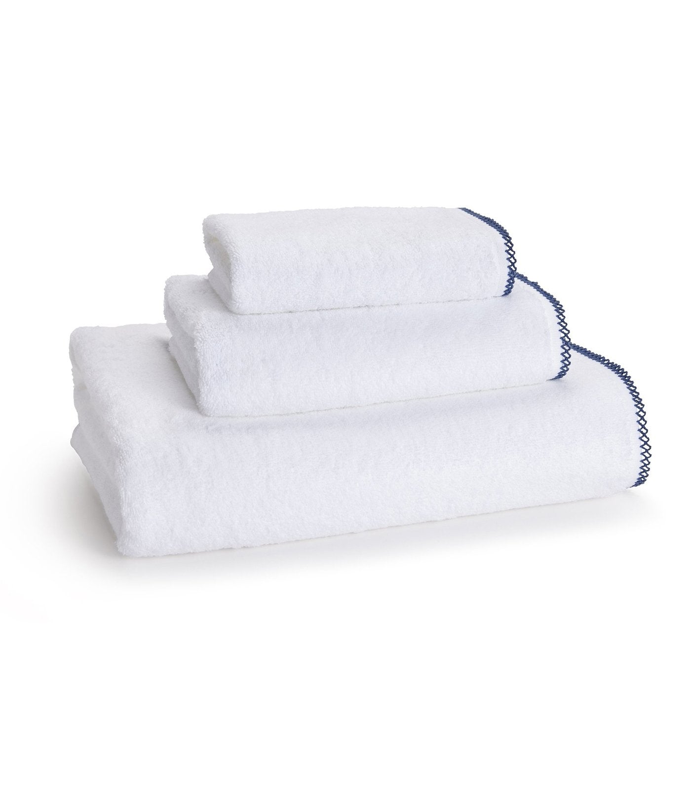 kassatex picot lapis blue hand towel