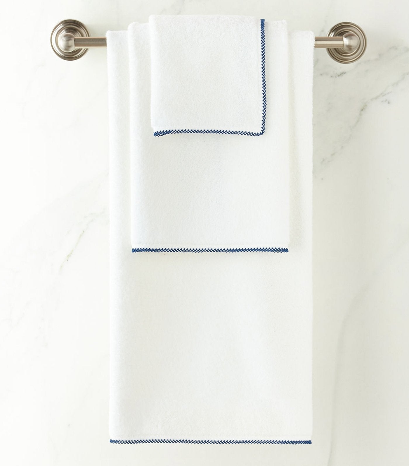 kassatex picot lapis blue hand towel