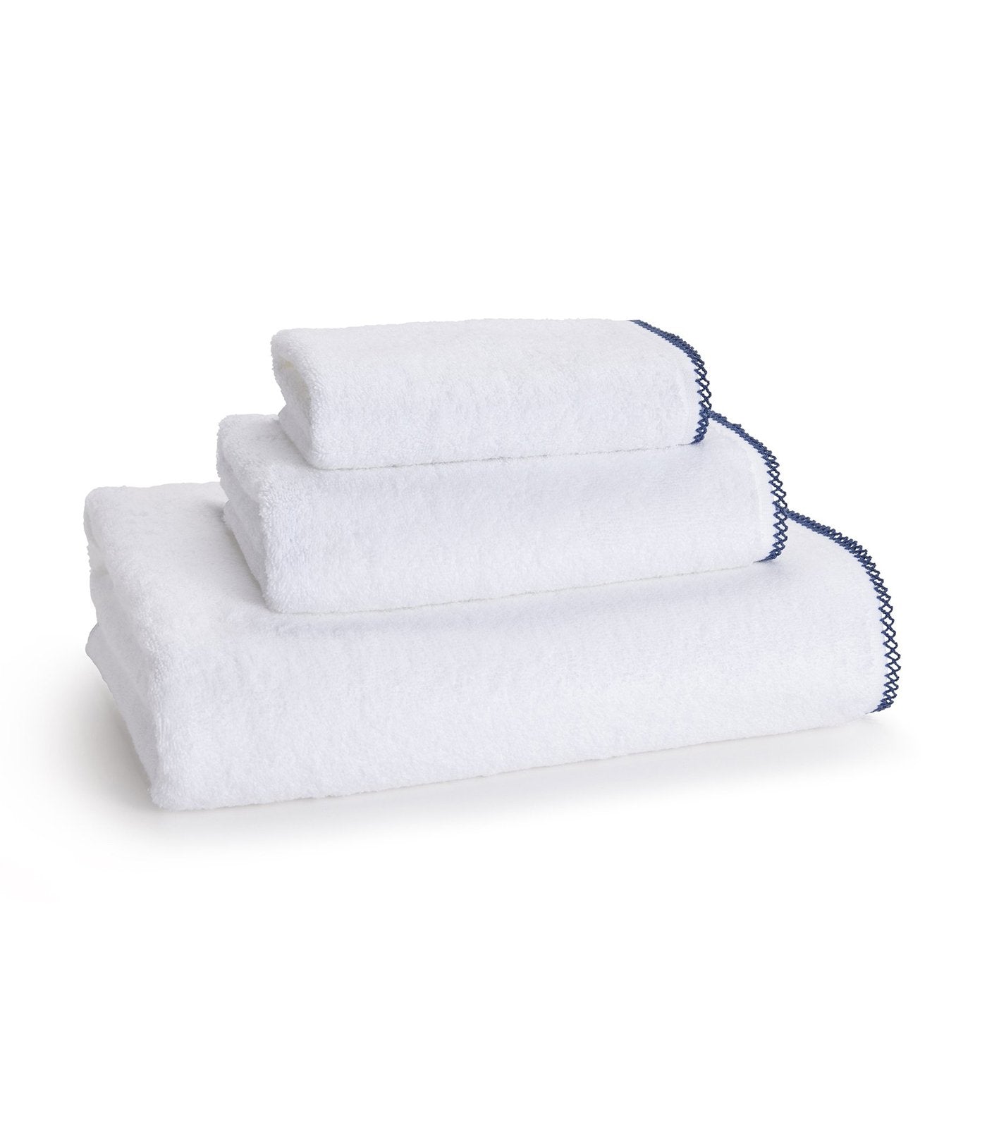 kassatex picot lapis blue wash towel