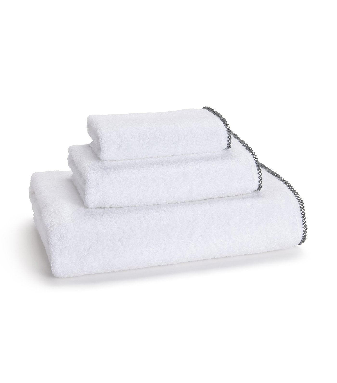 kassatex picot grey bath towel