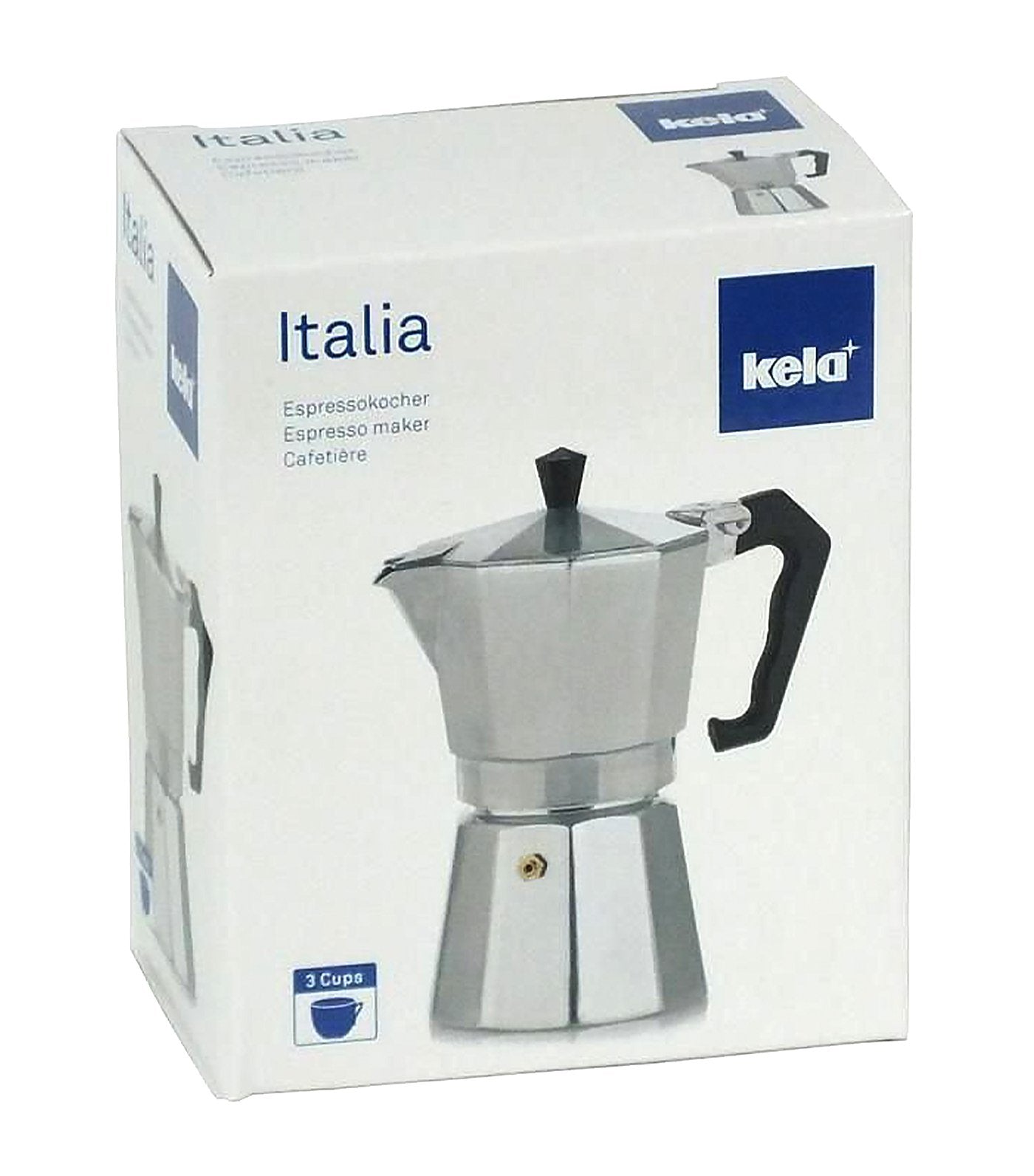 kela italia aluminum six-cup espresso maker