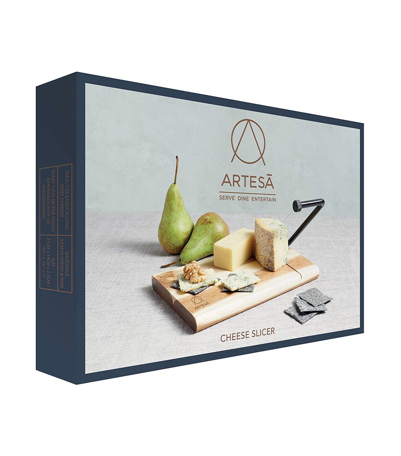 kitchencraft artesà acacia wood cheese slicer