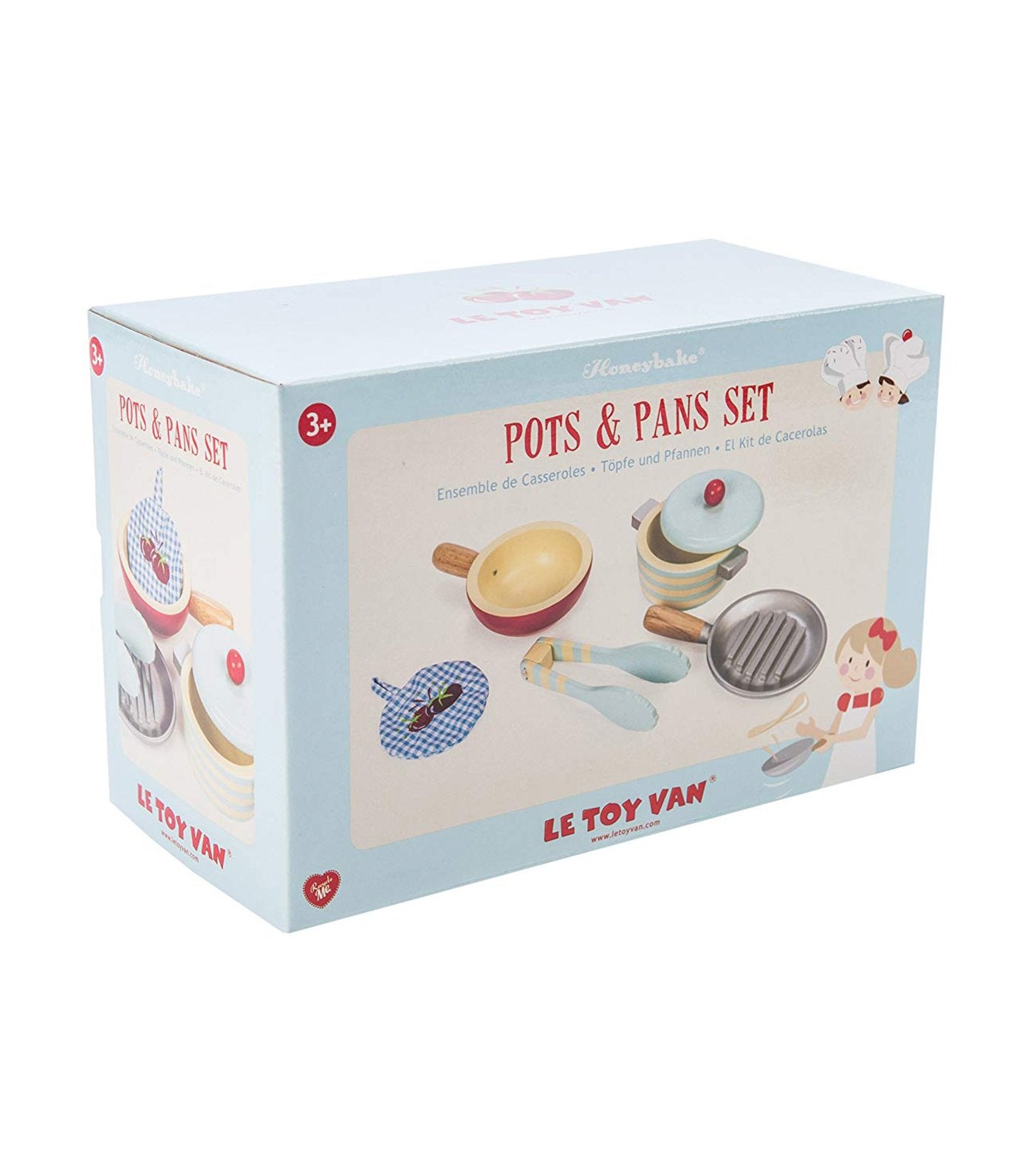 le toy van honeybake pots and pans set