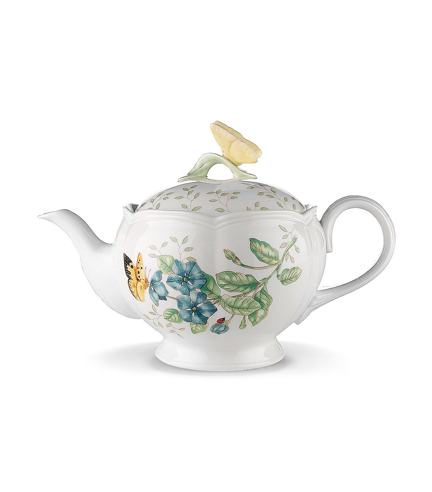 lenox butterfly meadow tea pot with lid