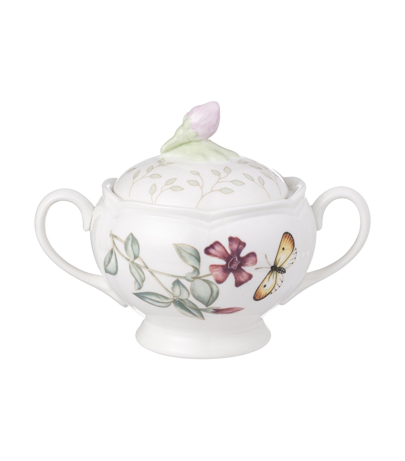 lenox butterfly meadow sugar bowl with lid