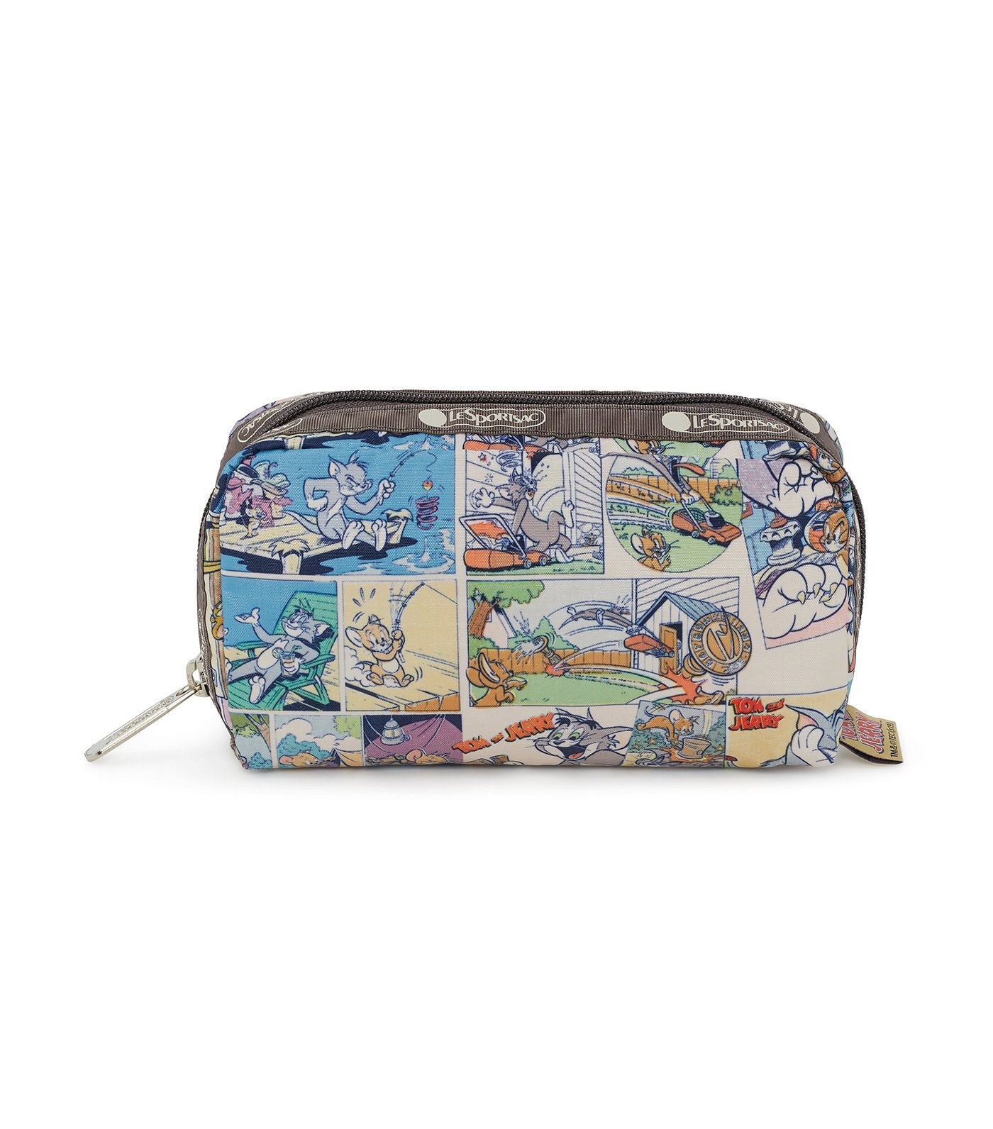 lesportsac x tom and jerry rectangular cosmetic bag comic