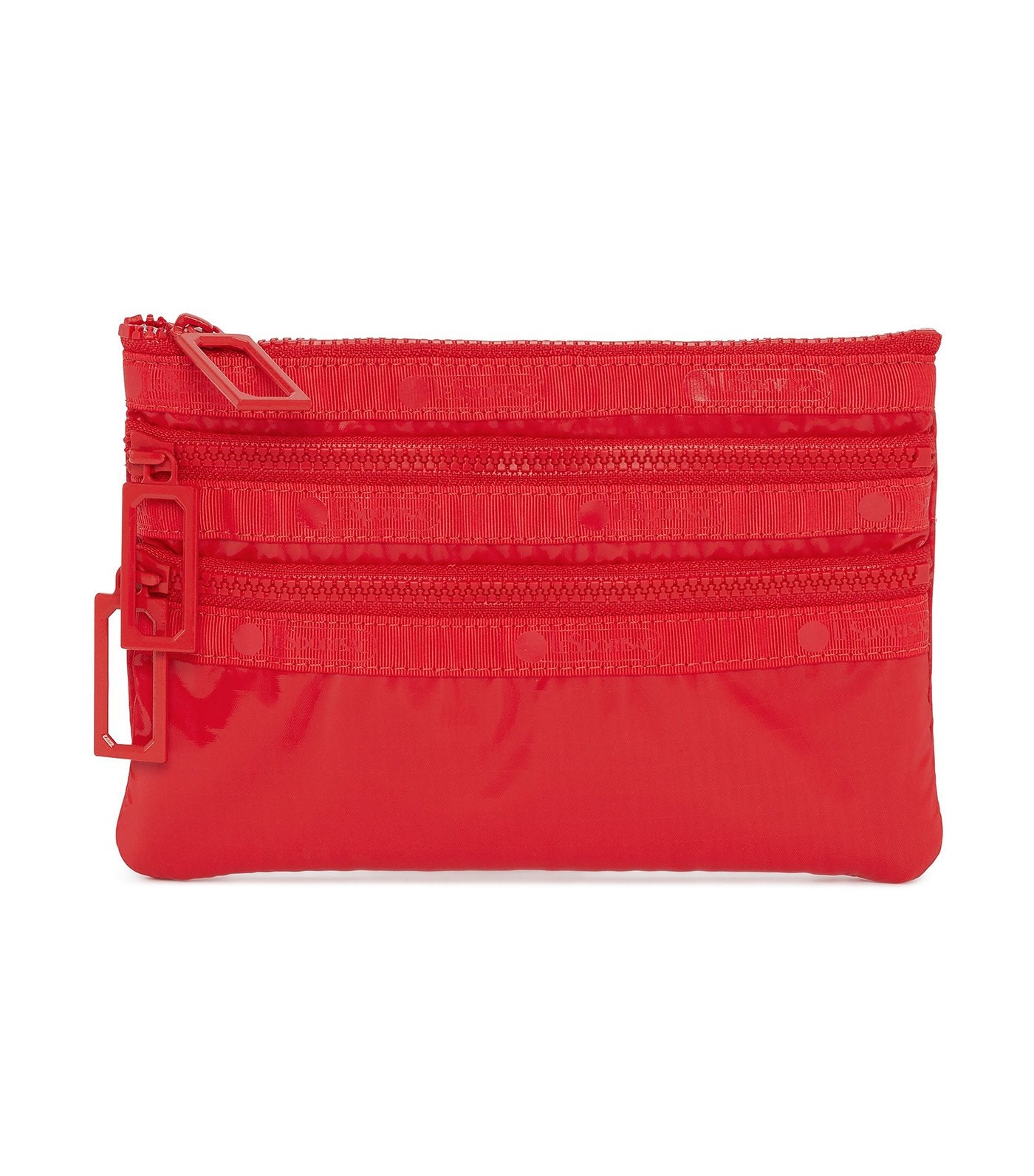 lesportsac fiery red 3-zip cosmetic bag