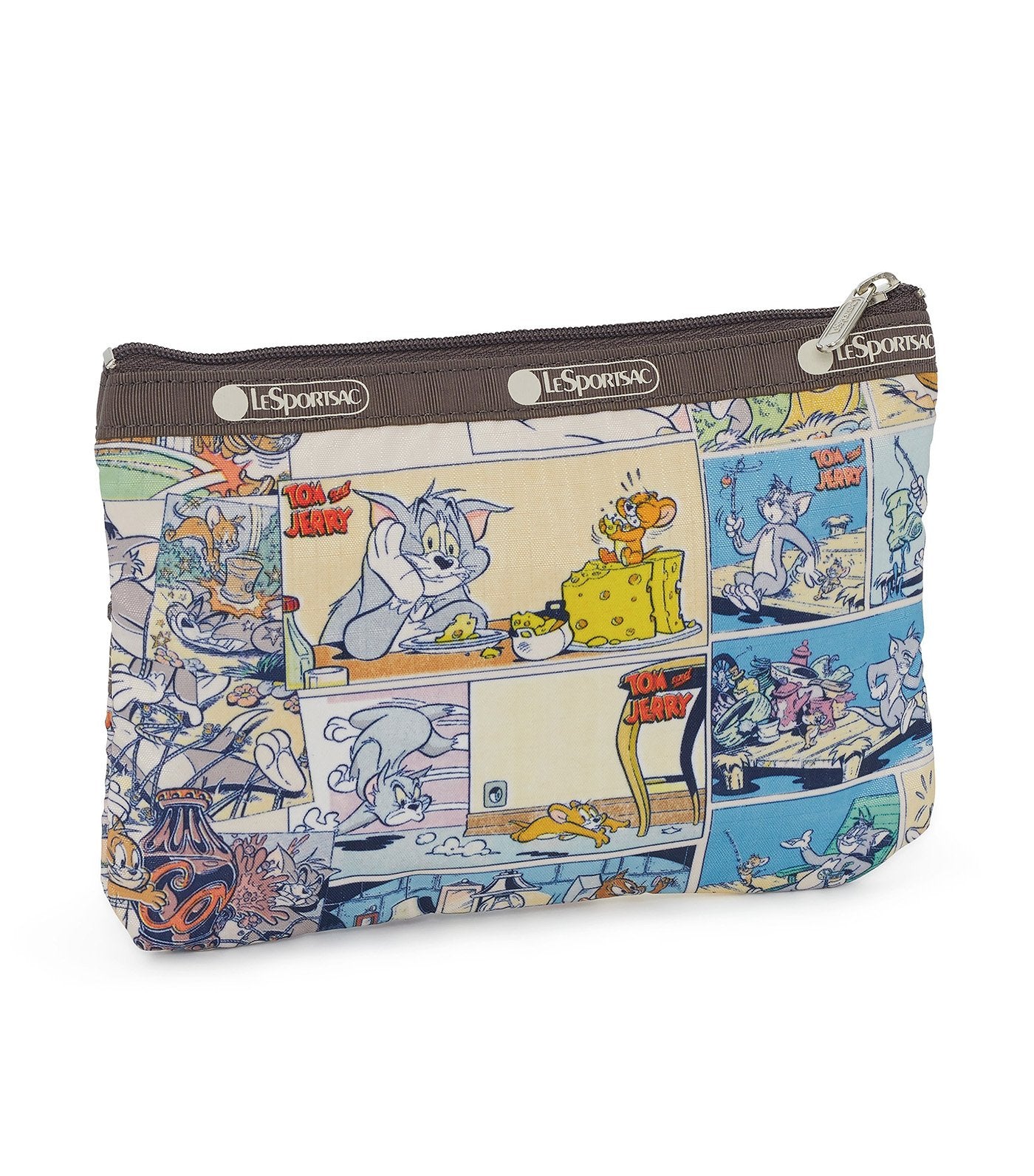 lesportsac x tom and jerry 3-zip cosmetic bag comic