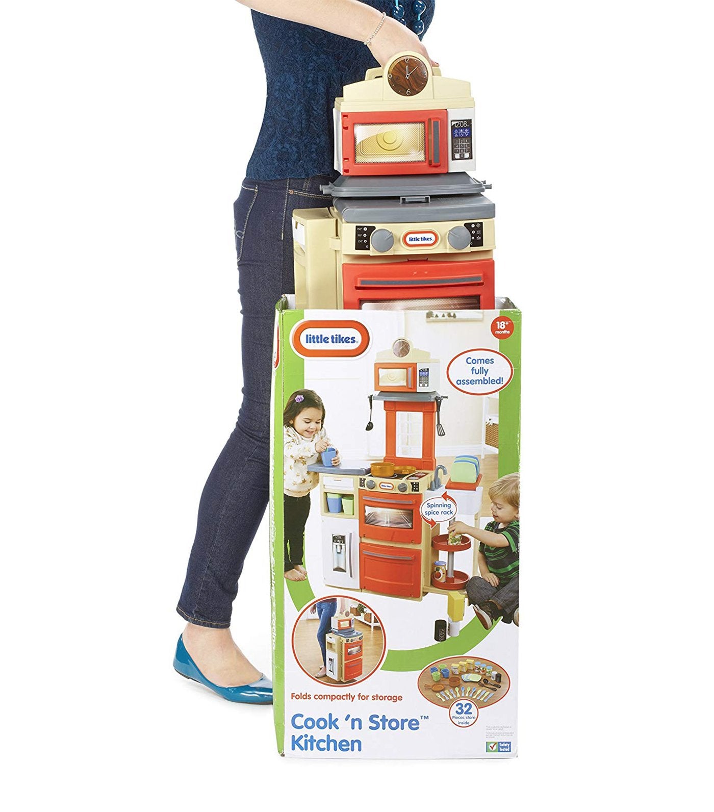 little tikes cook n store kitchen red