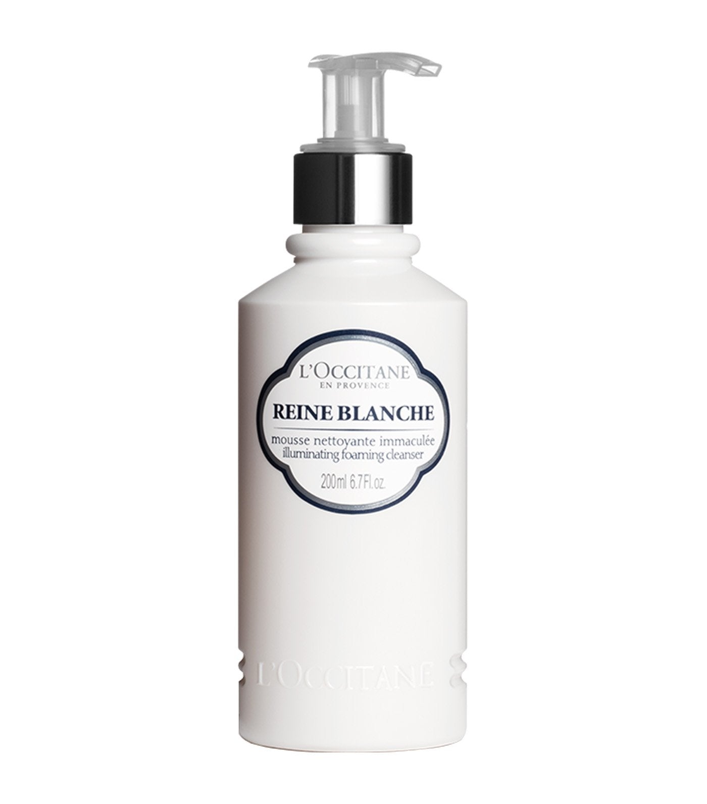 l'occitane reine blanche illuminating foaming cleanser