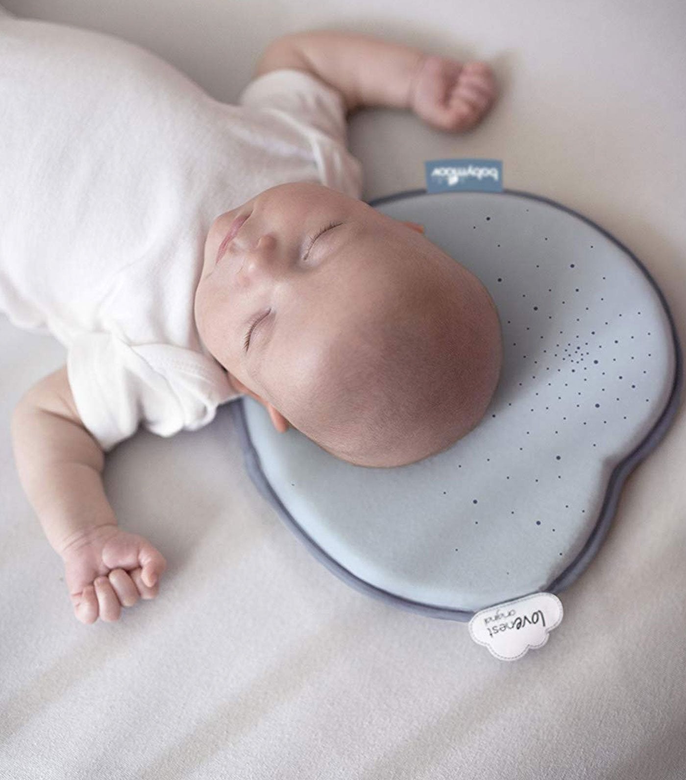 babymoov lovenest baby pillow blue