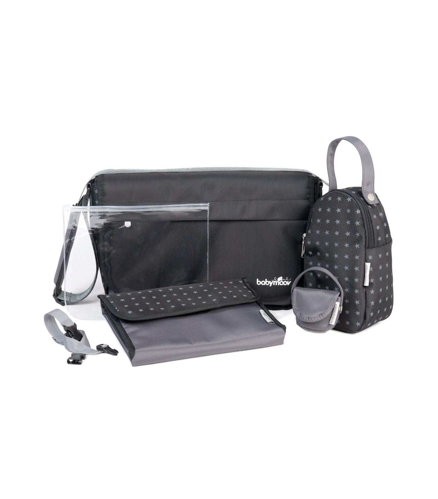 Messenger Diaper Bag - Black