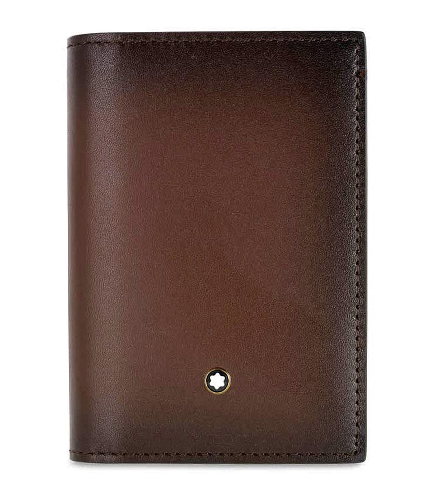 montblanc meisterstück selection sfumato business card holder with gusset brown