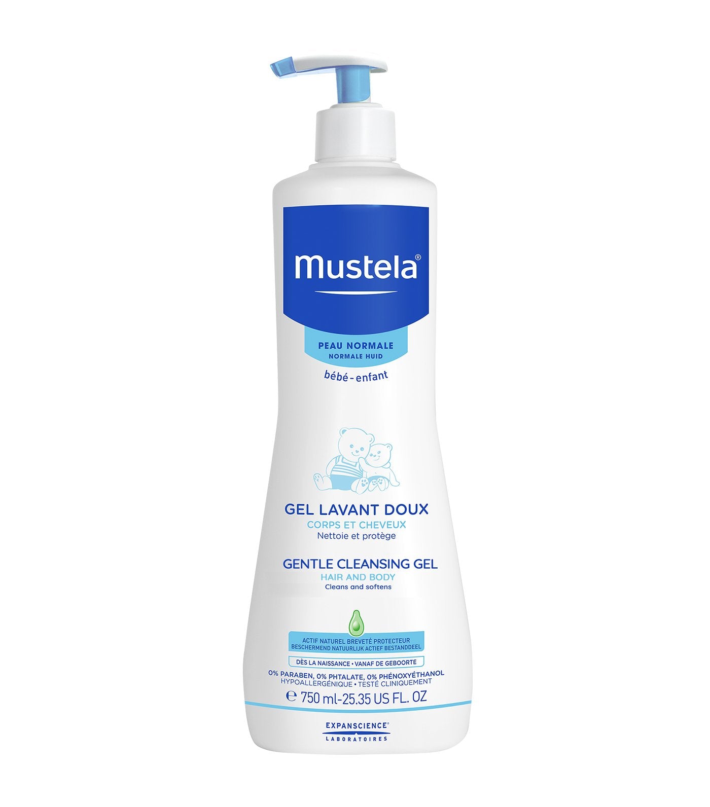 mustela gentle cleansing gel 750ml