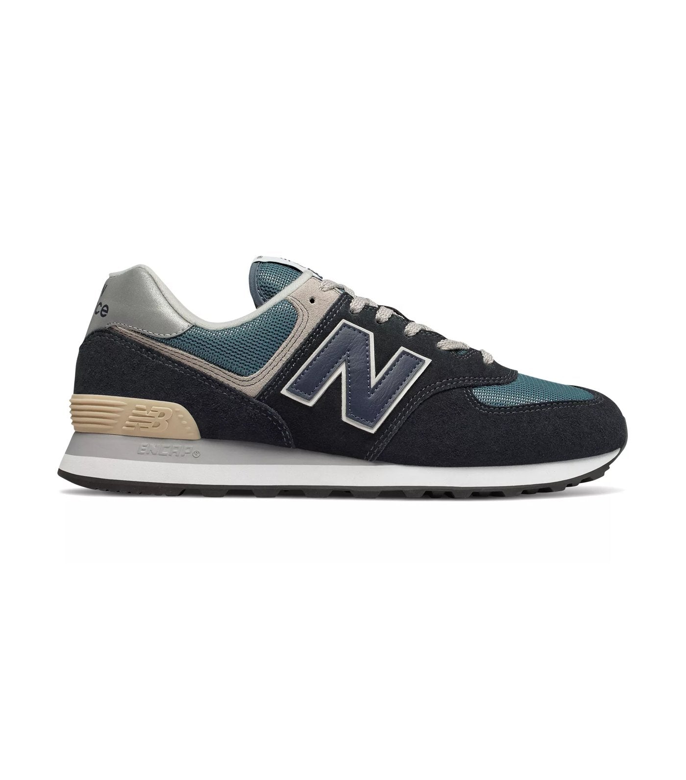new balance 574 sneakers dark navy with marbled blue