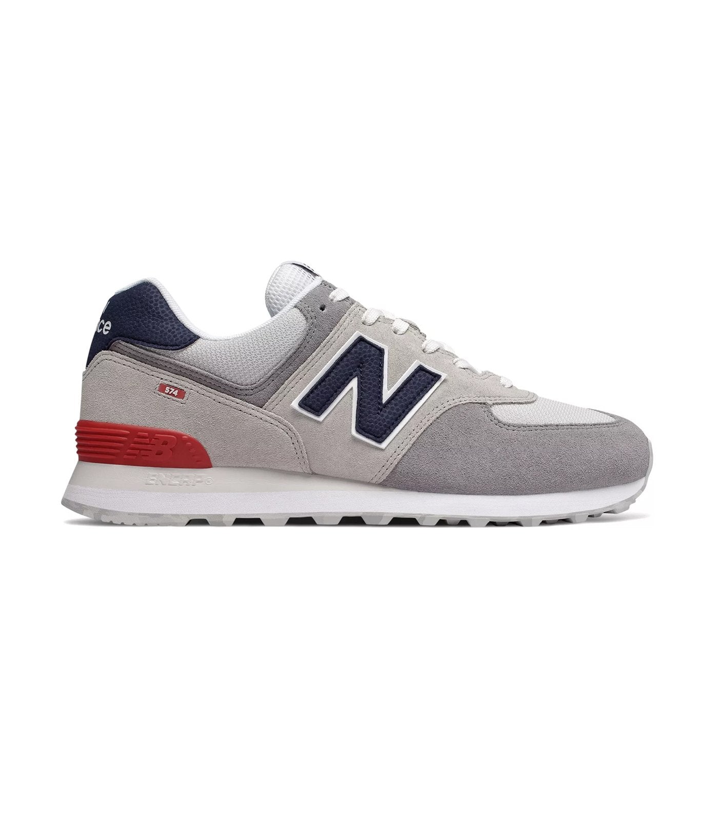 new balance 574 marbled street sneakers nimbus cloud with team red