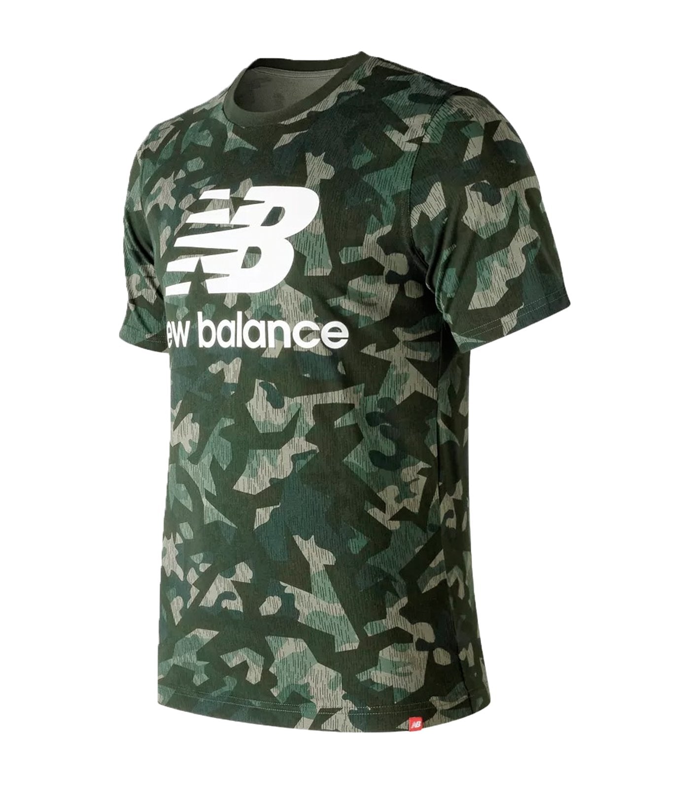 new balance essential stacked logo t-shirt military green 