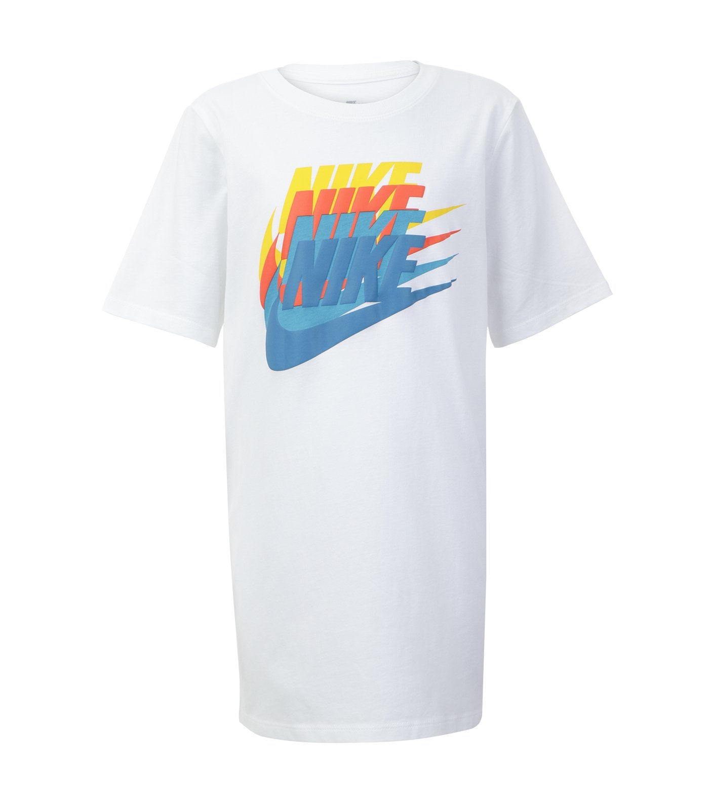 nike boys white nsw tee sunset futura