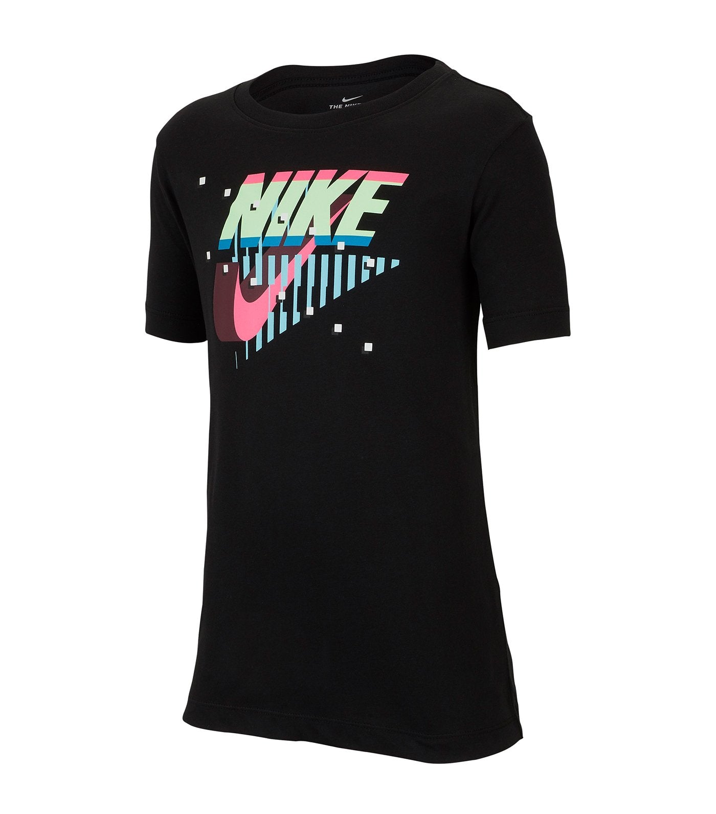 nike youth boys dri fit cotton futura matrix tee black 