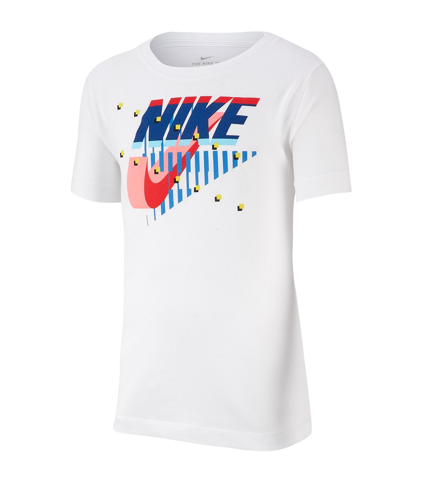 nike youth boys dri fit cotton futura matrix tee white