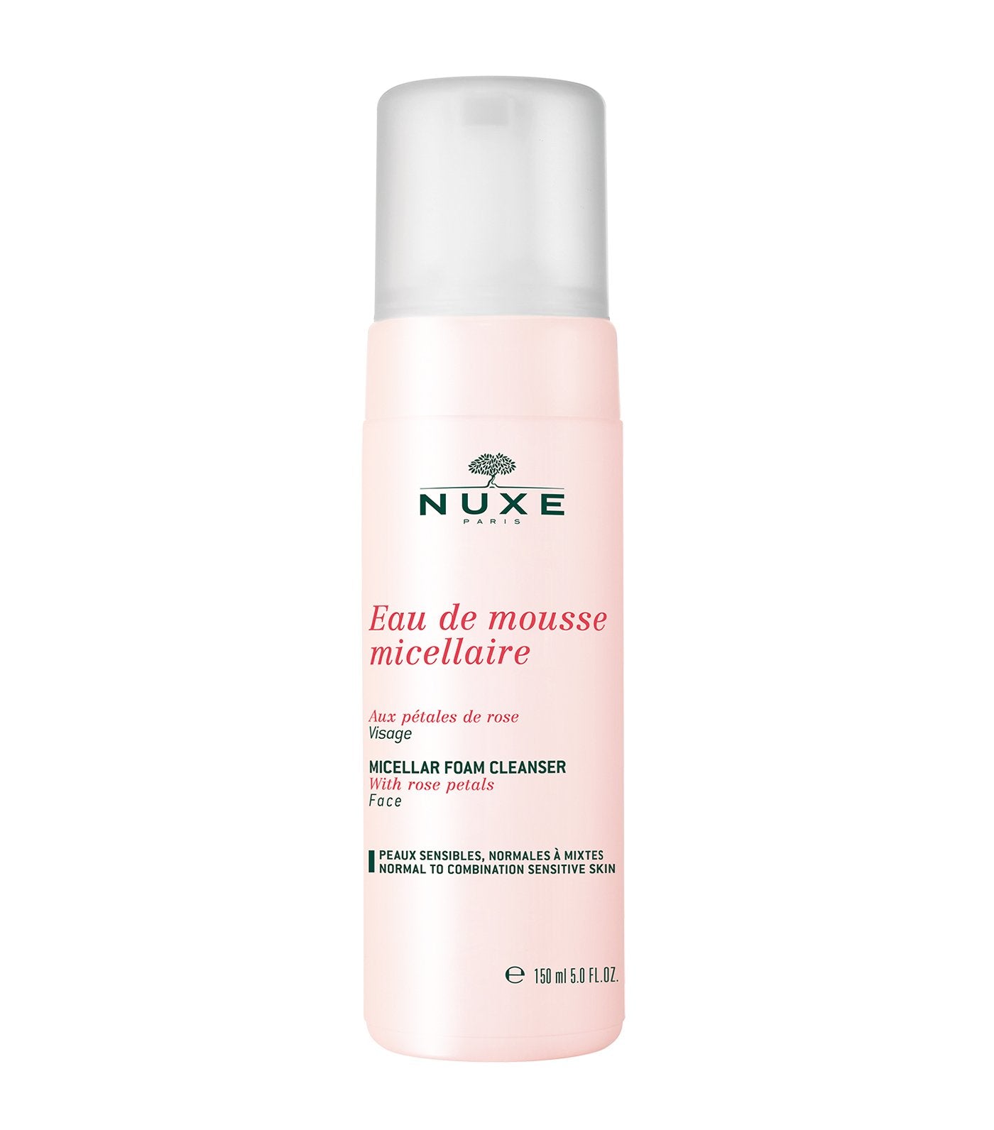 nuxe rose petal micellar cleansing foam