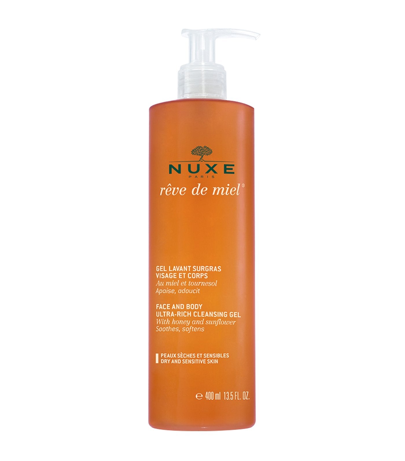 nuxe rêve de miel® face and body ultra rich cleansing gel