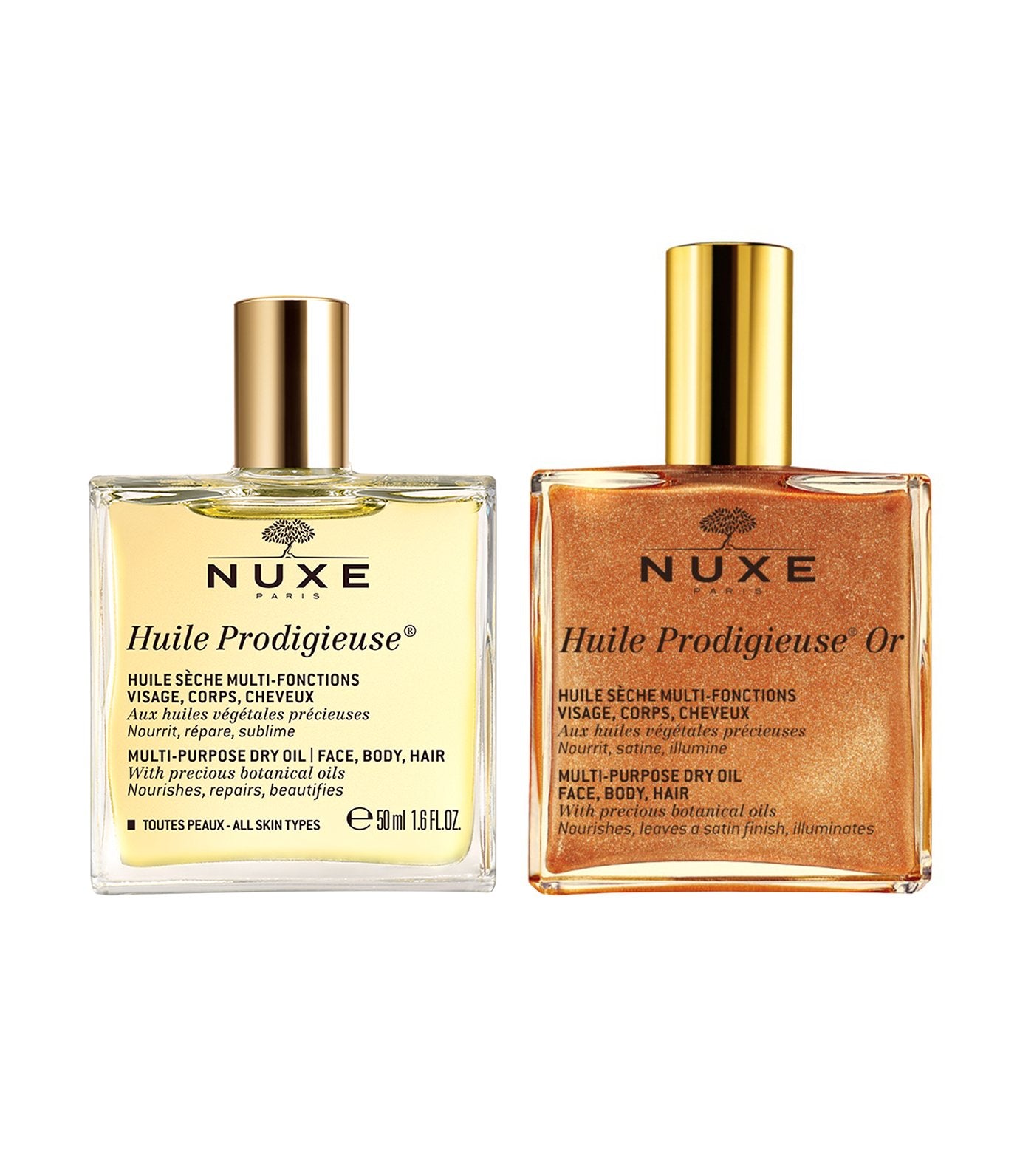 nuxe huile prodigieuse® beauty dry oil favorites duo