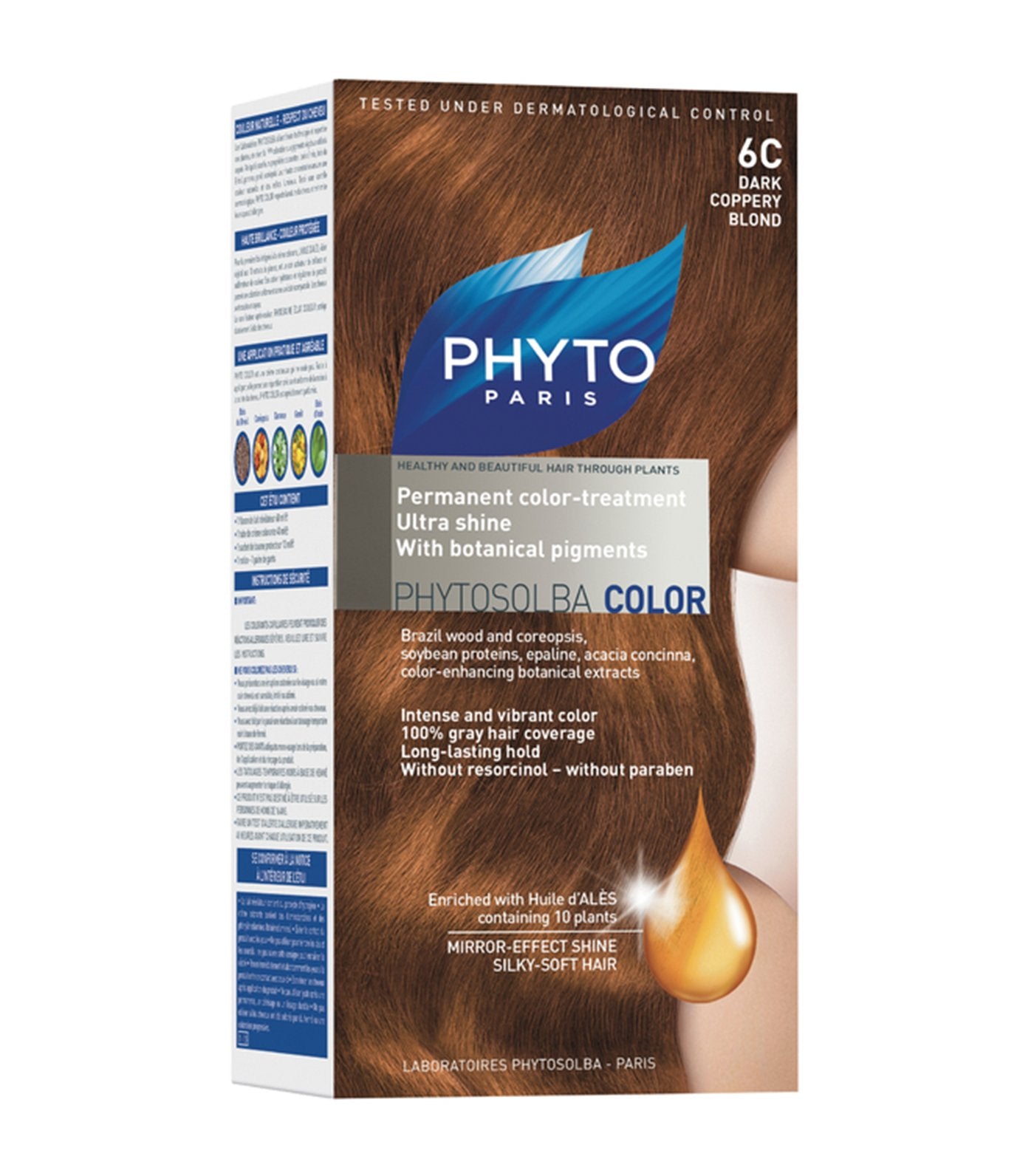 phyto paris phyto color 6c dark coppery blond