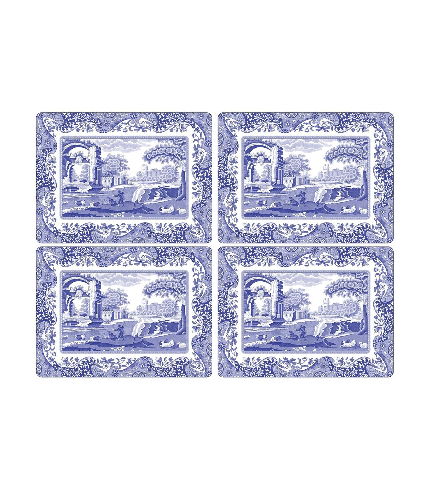 pimpernel spode blue italian placemat set of 4 (15"x11")