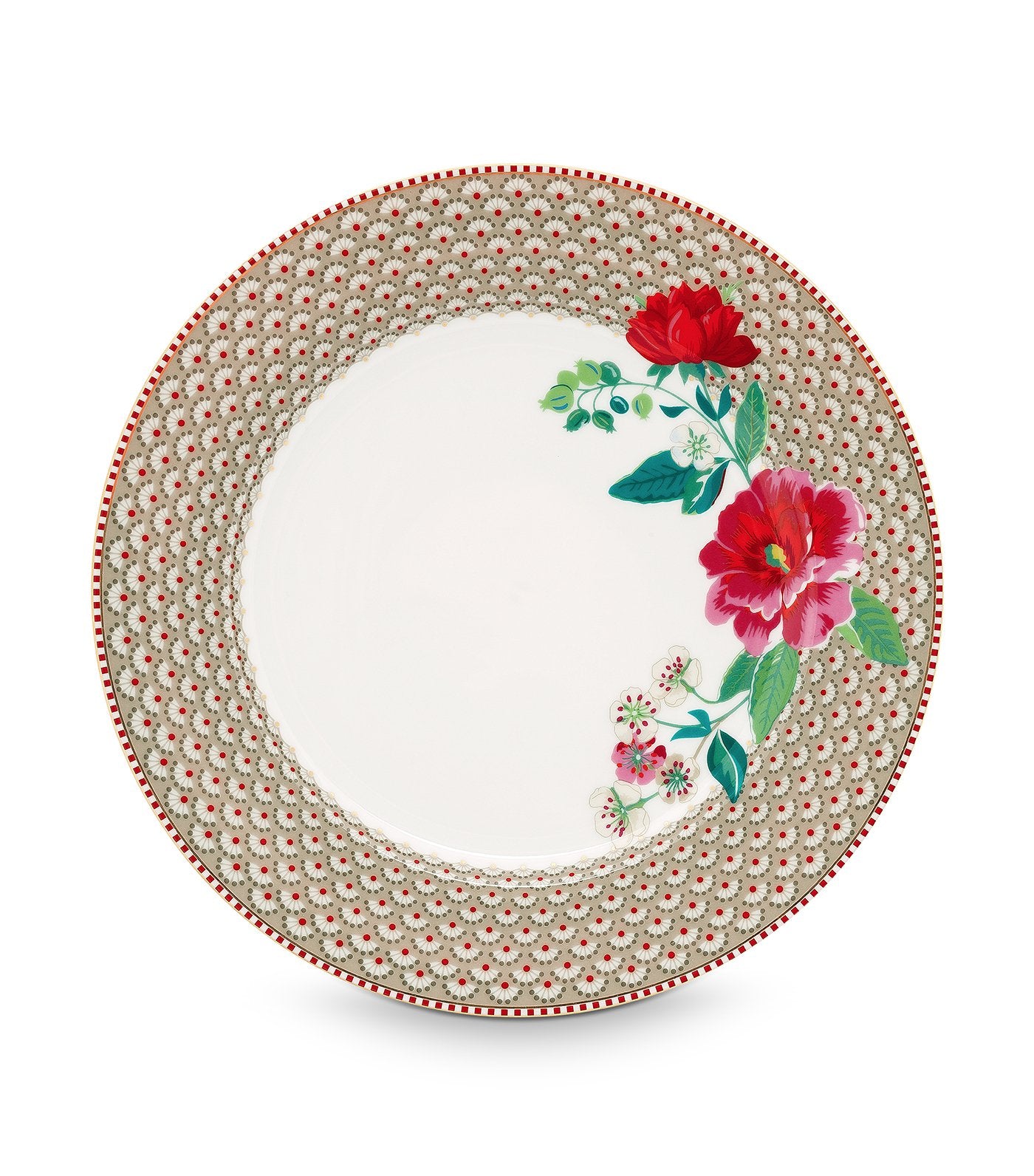 pip studio rose khaki plate - 26.5 cm 