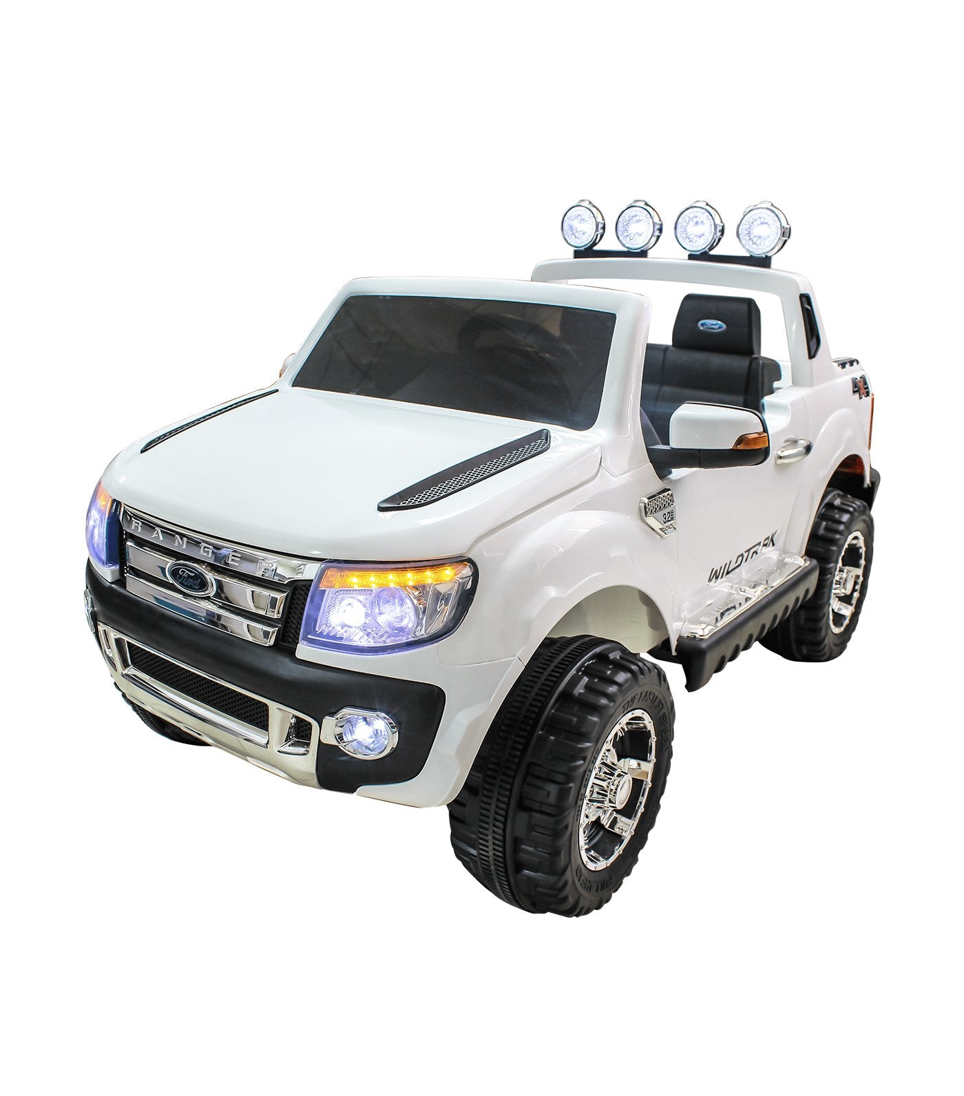 off-road white ford ranger with eva tire 