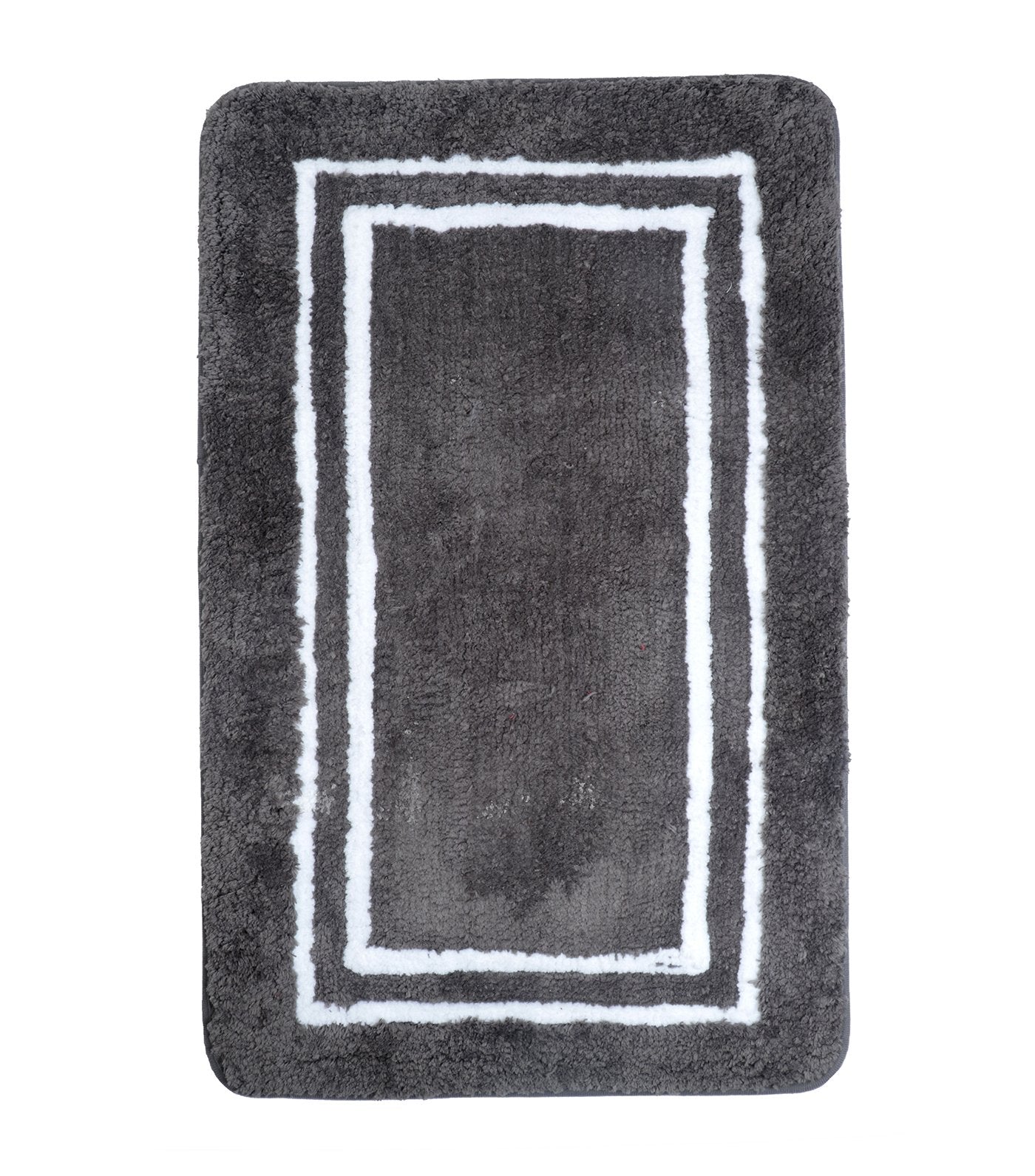 rustan's home 3-piece grey bathroom rug set