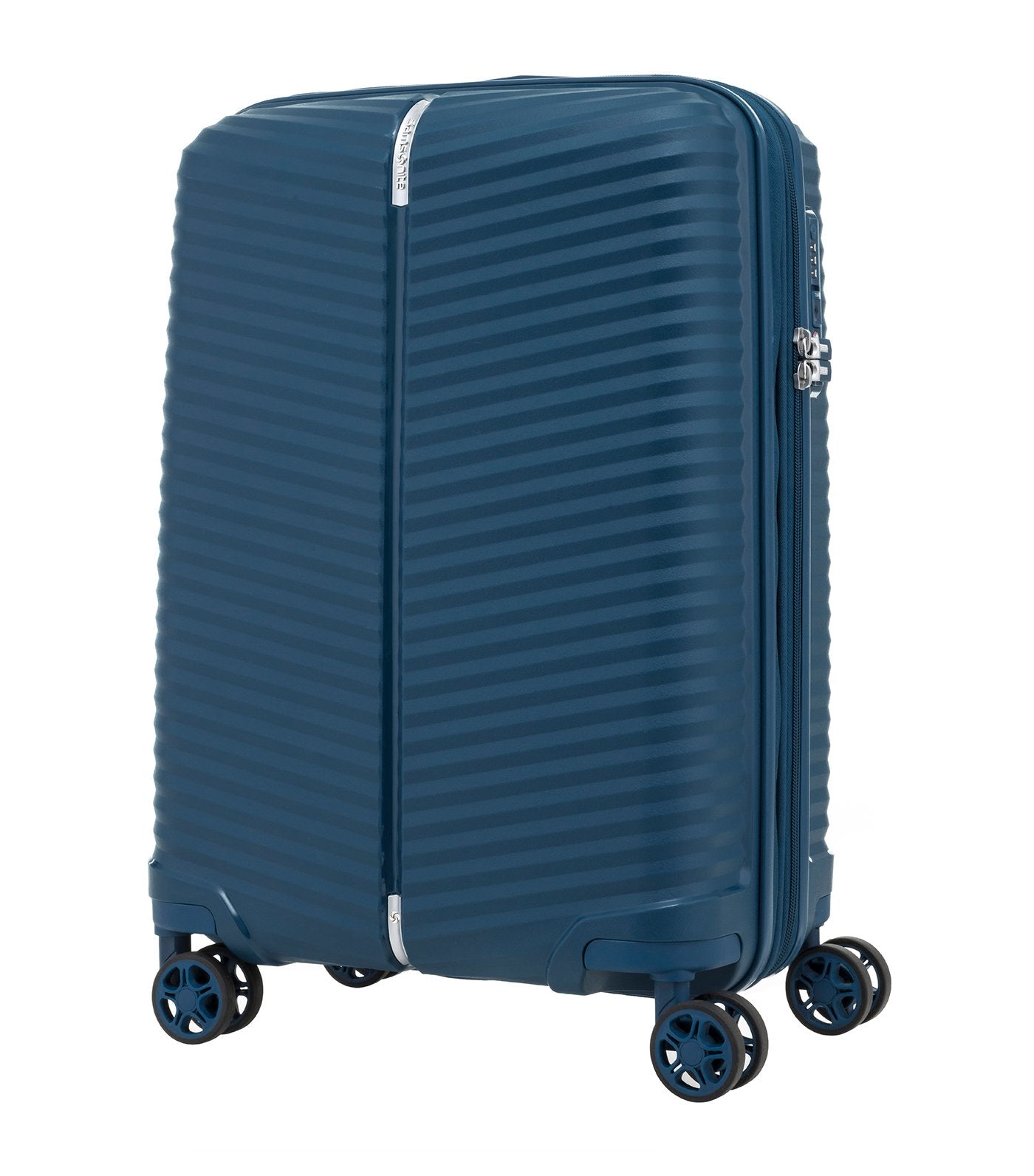 samsonite varro spinner 55/20 expandable peacock blue