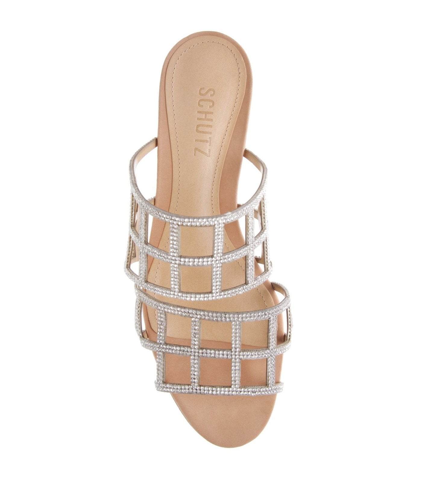 Schutz Glam Cage Flat Sandals