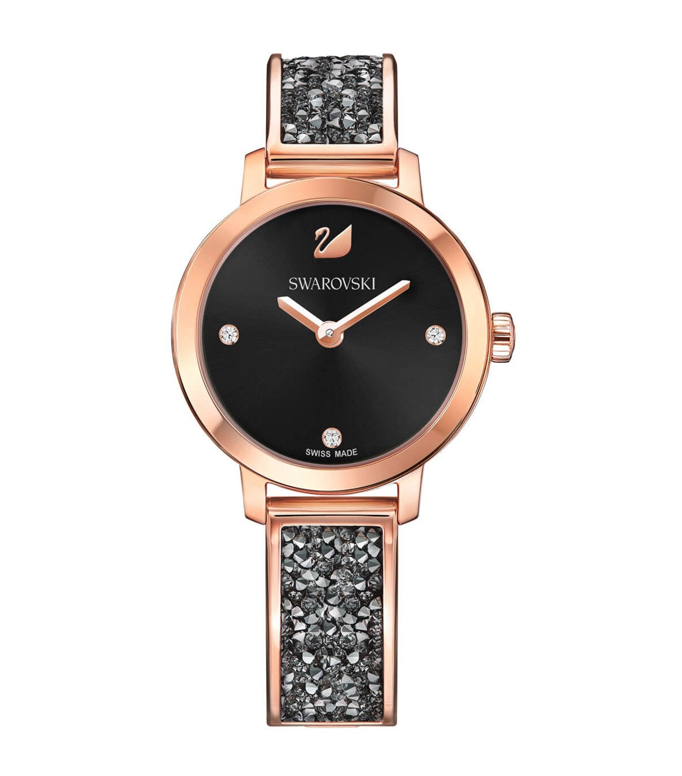 swarovski cosmic rock black watch